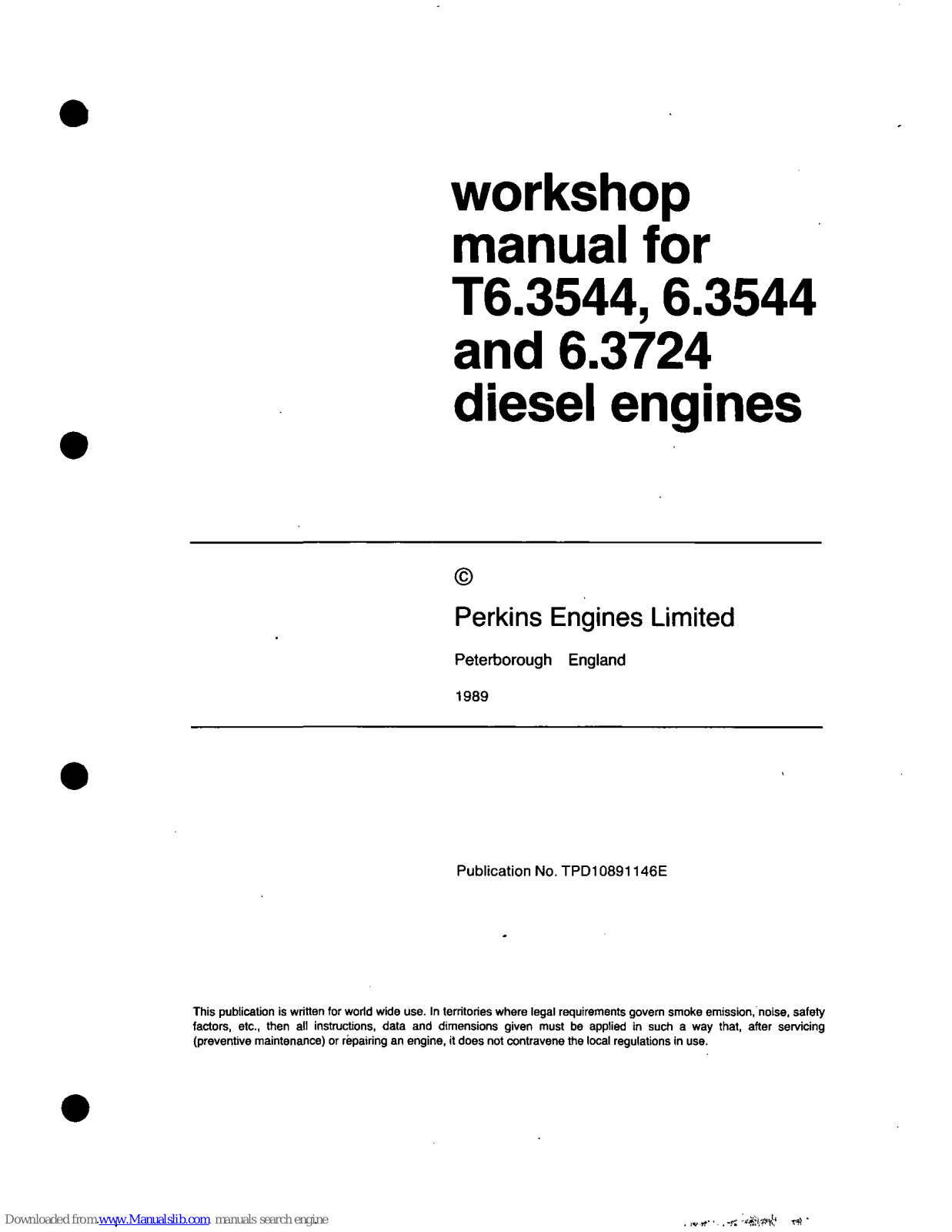 Perkins T6.3544, 6.3544, 6.3724 Workshop Manual - ManualMachine.com