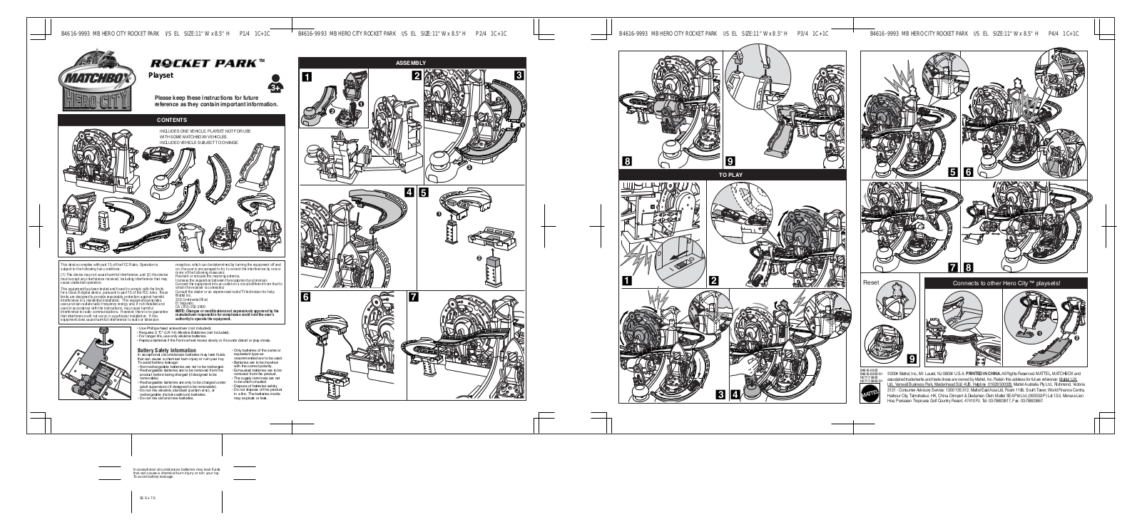 Fisher-Price B4616 Instruction Sheet