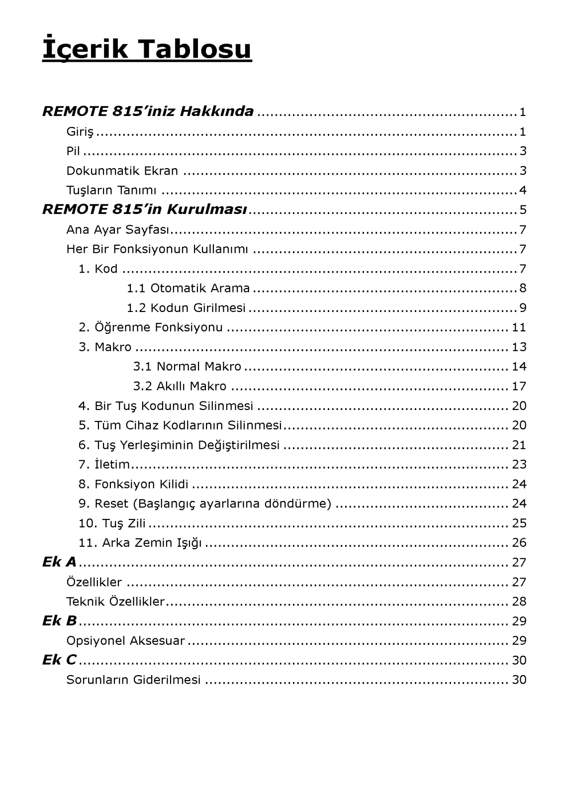 Genius REMOTE 815 User Manual