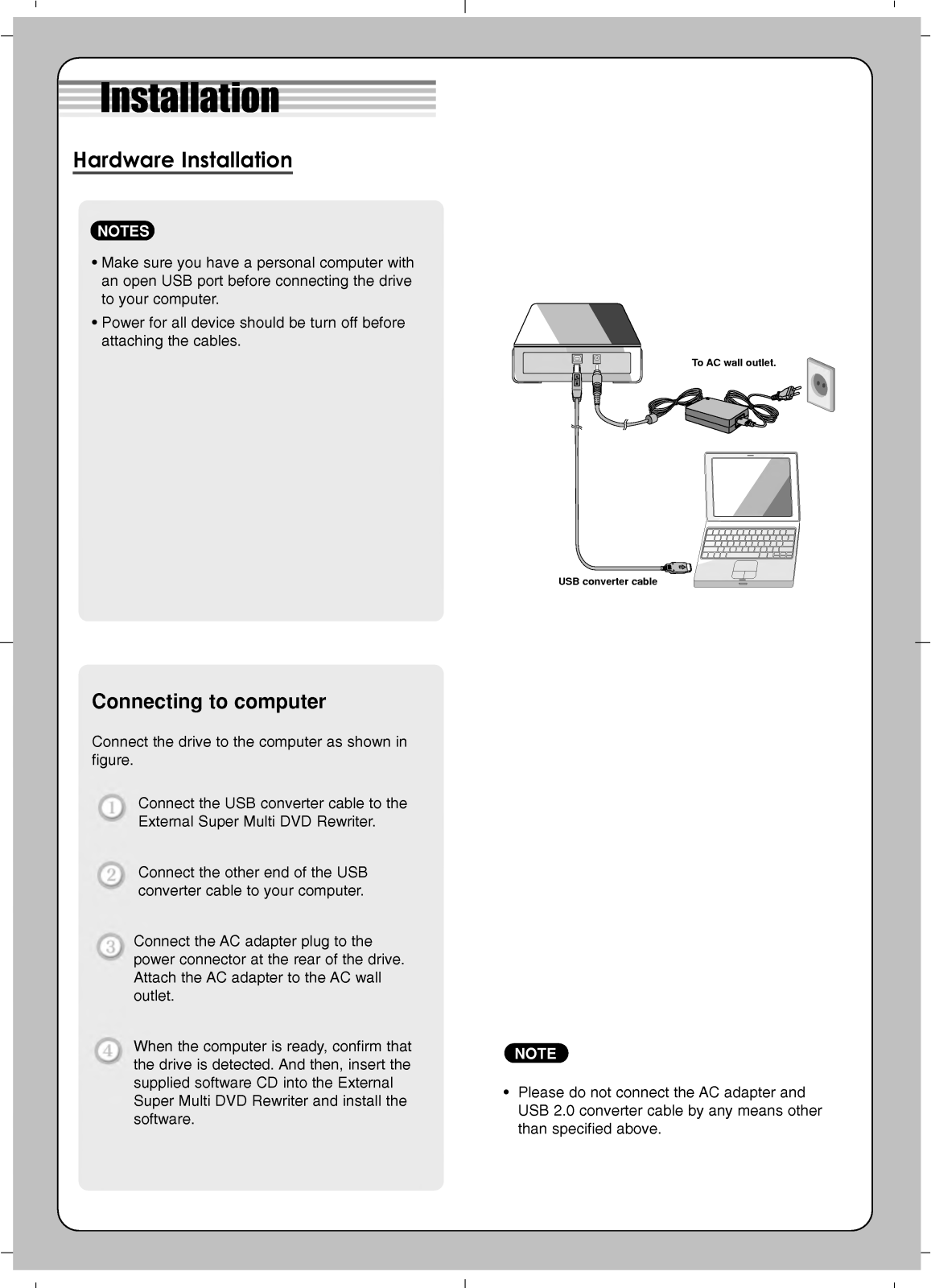 LG GSA-E10L, GSA-E10N User Manual