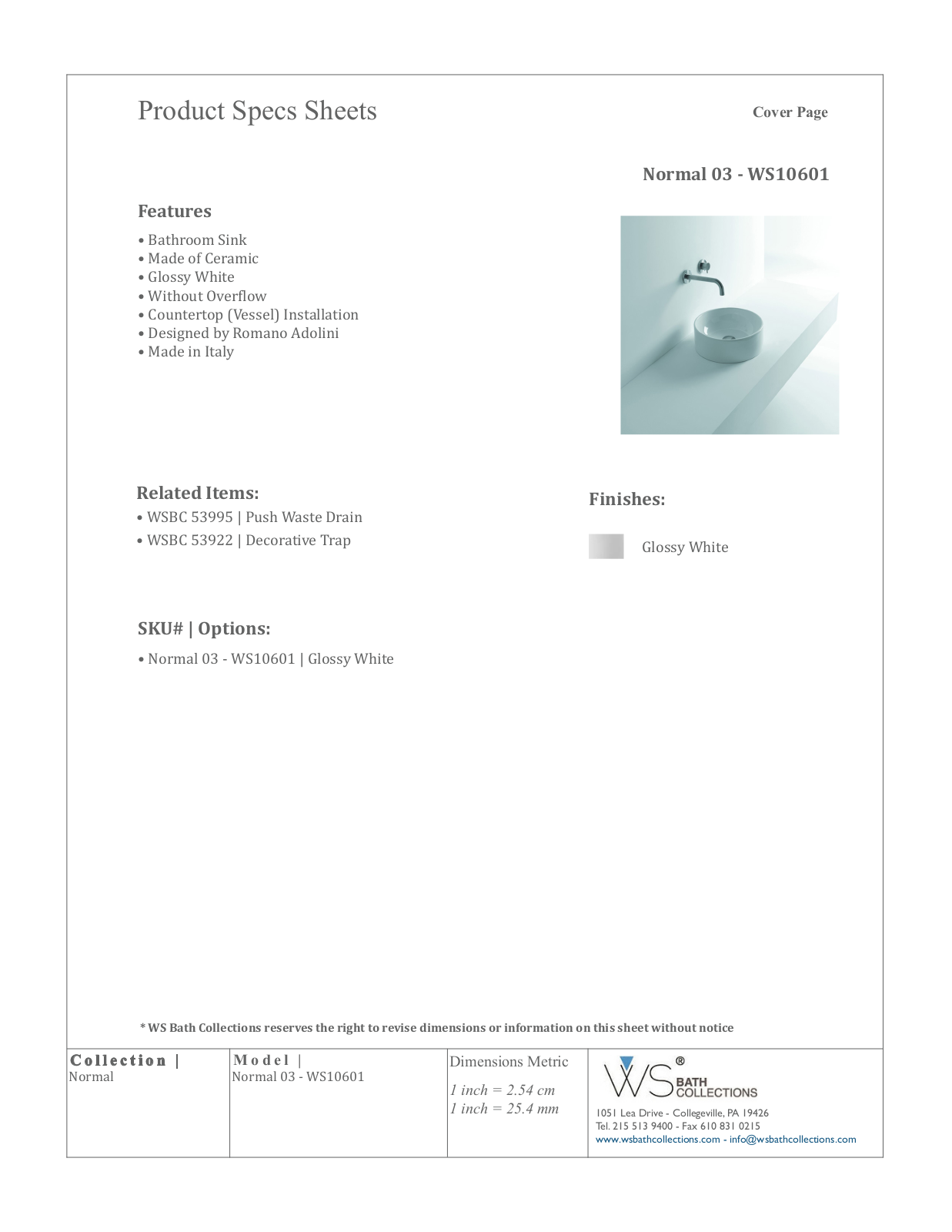 WS Bath Collections WSO2799 Specifications - ManualMachine.com