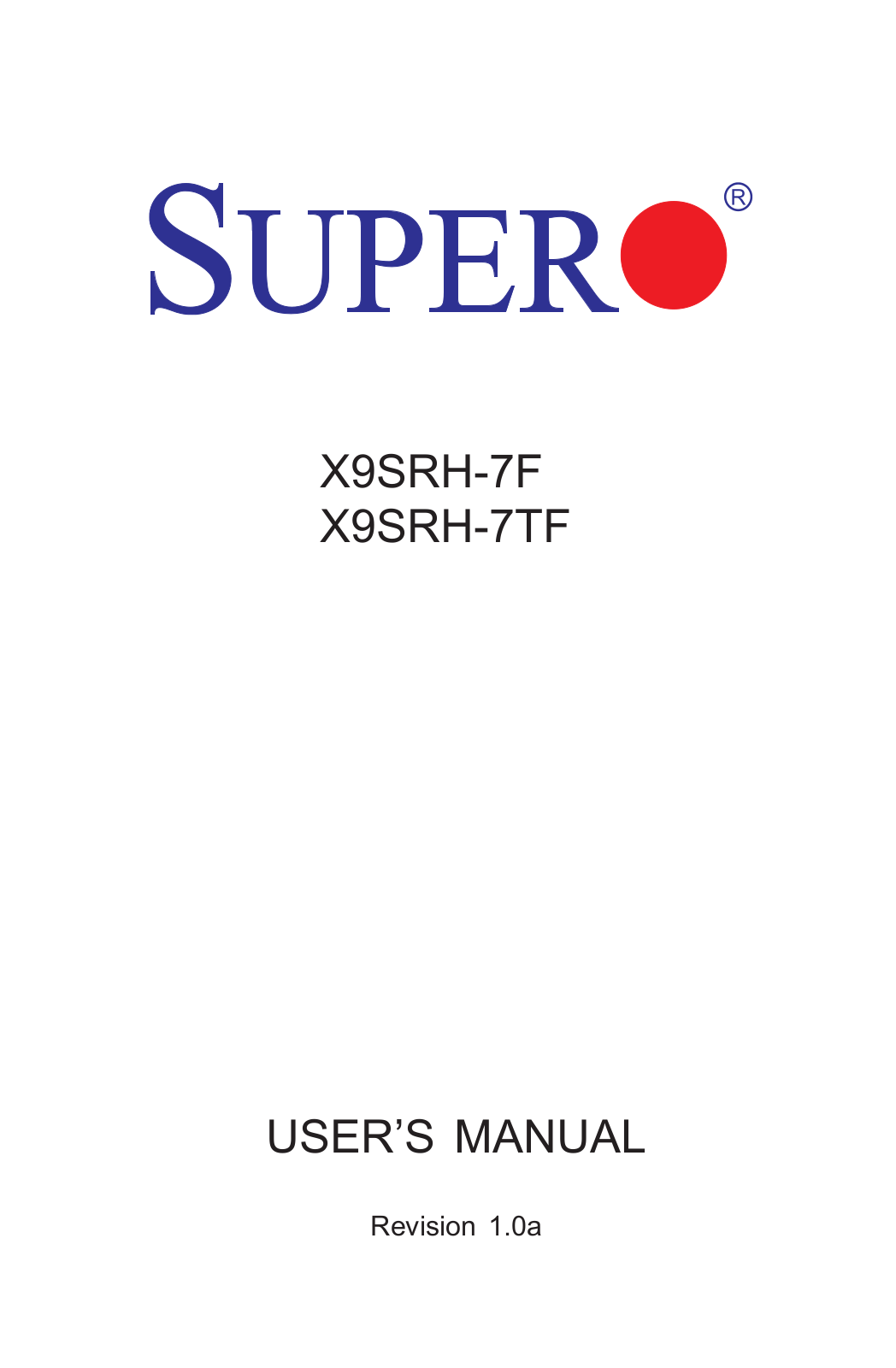 Supermicro X9SRH-7F operation manual