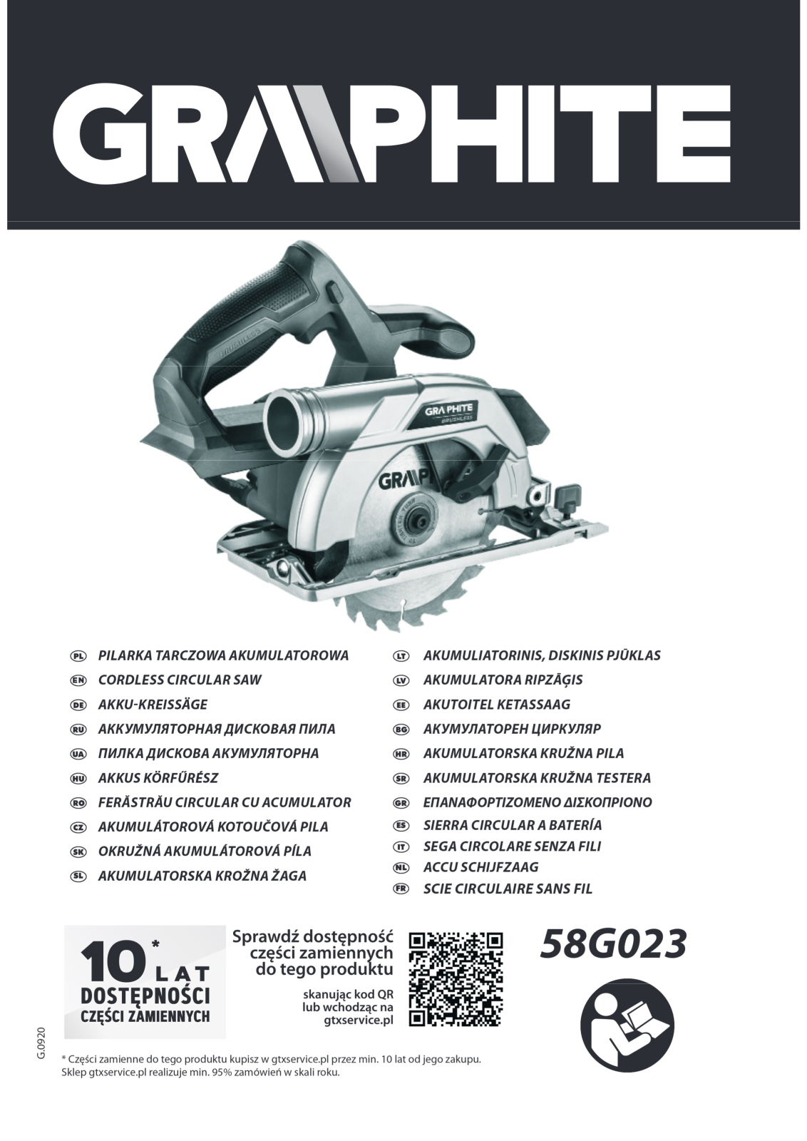 GRAPHITE 58G023 User guide - ManualMachine.com
