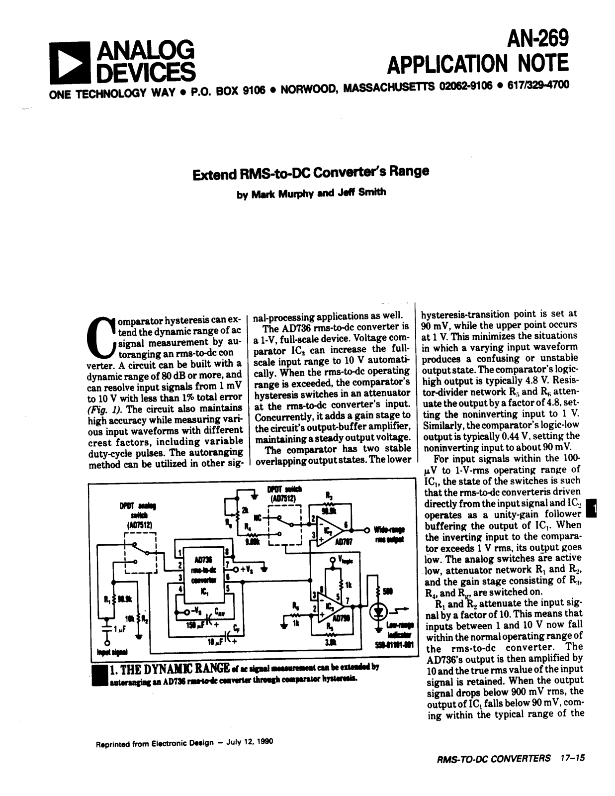 Analog Devices AN269 Application Notes