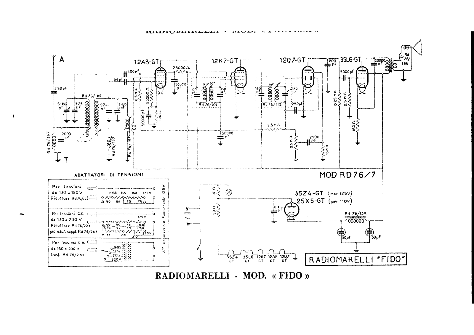 Radiomarelli fido schematic