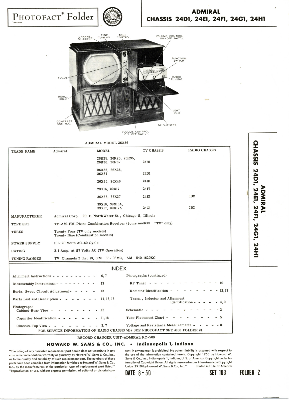 Admiral 24d1 schematic - ManualMachine.com