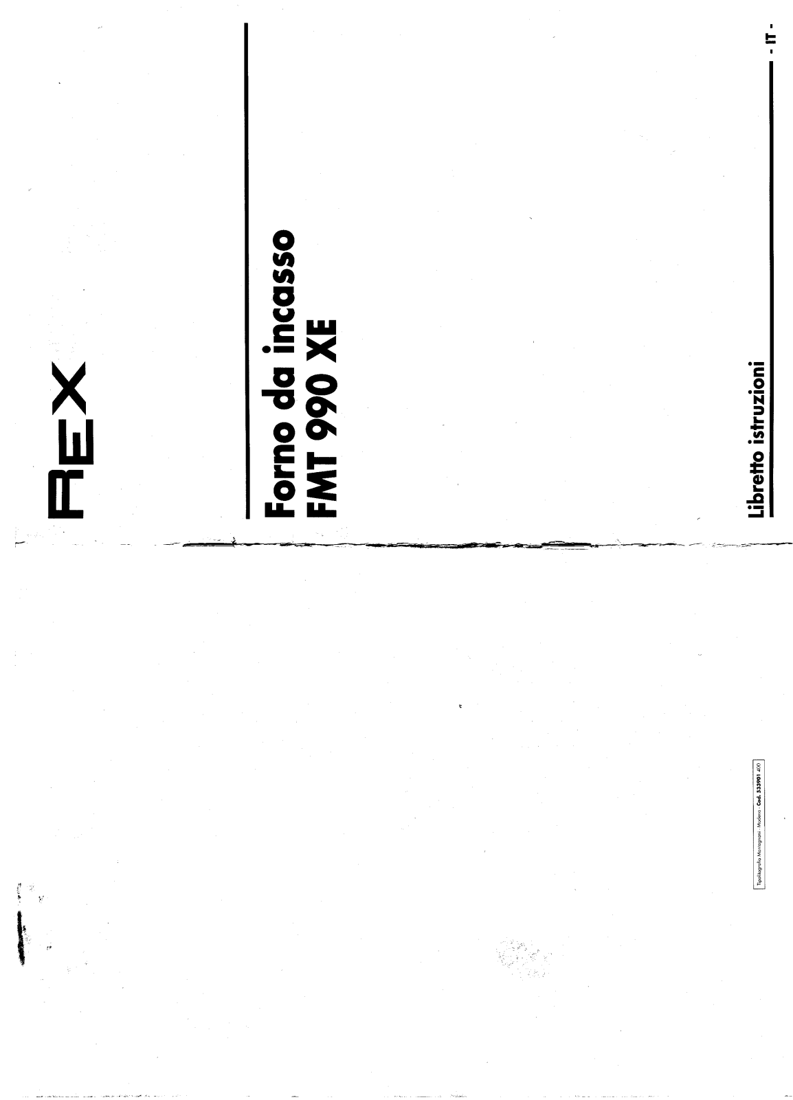 Rex FMT990XE User Manual