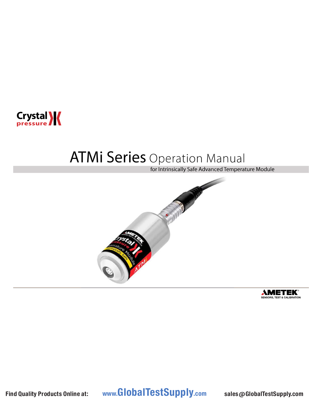 Crystal Pressure ATMI-T-3M, ATMI-T, ATMI-T-10M, ATMI-T4-3M, ATMI-T4 User manual - ManualMachine.com