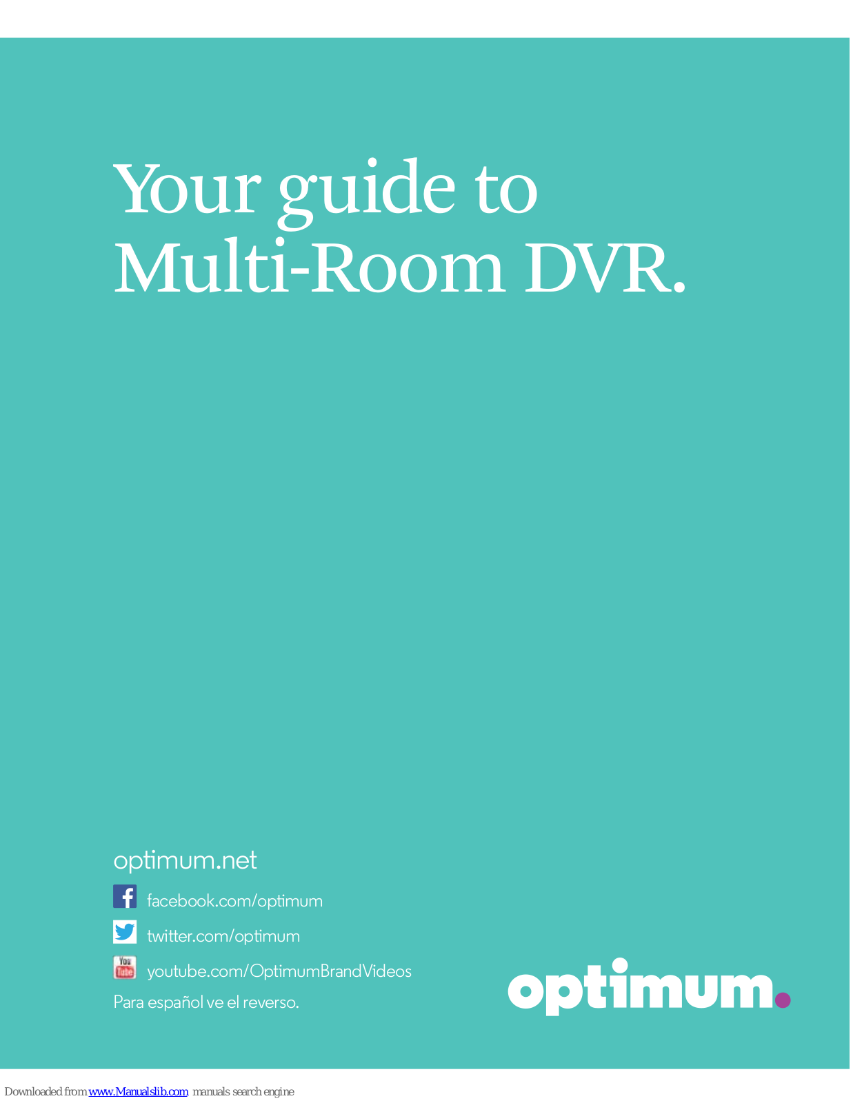 Optimum Multi-Room DVR User Manual - ManualMachine.com