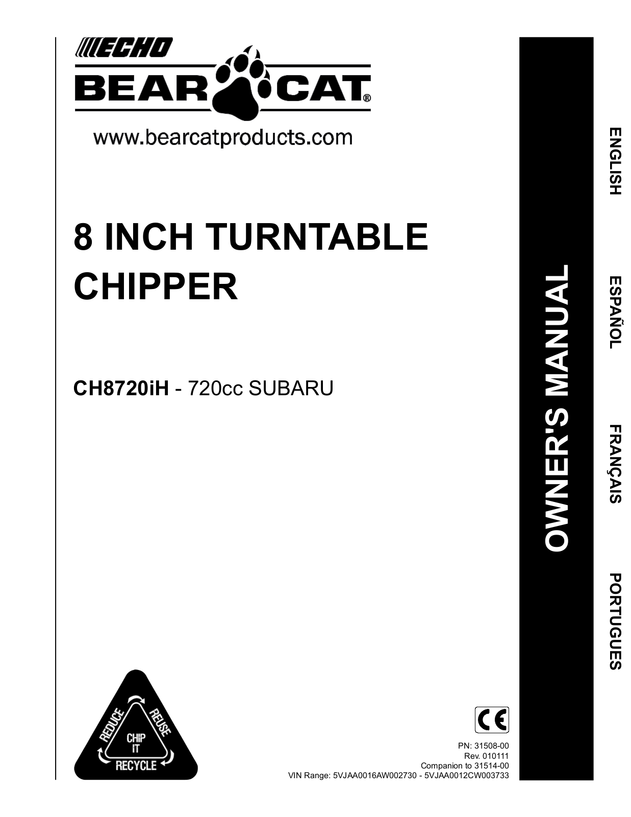 Echo CH8720iH Owners Manual v.1