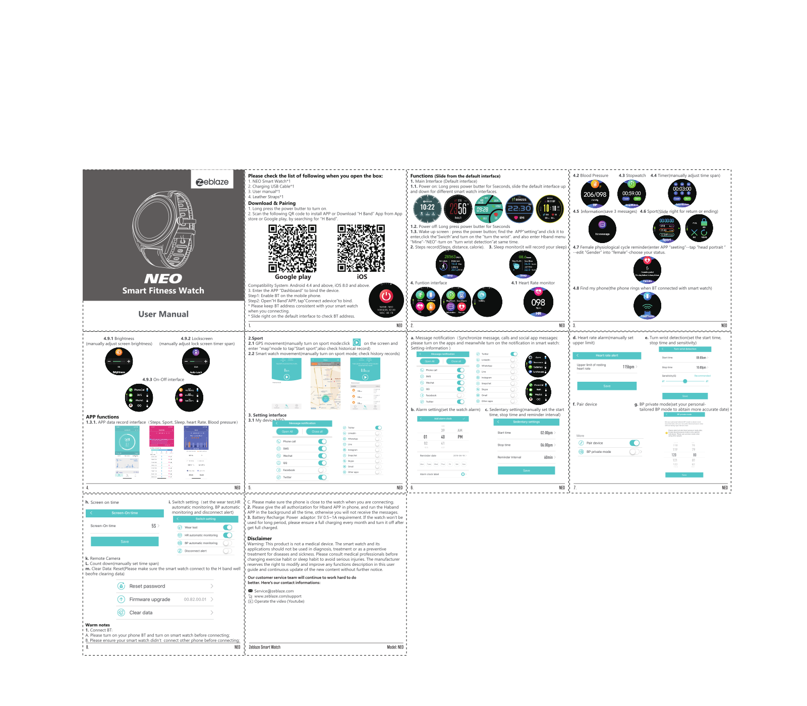 Zeblaze NEO User Manual