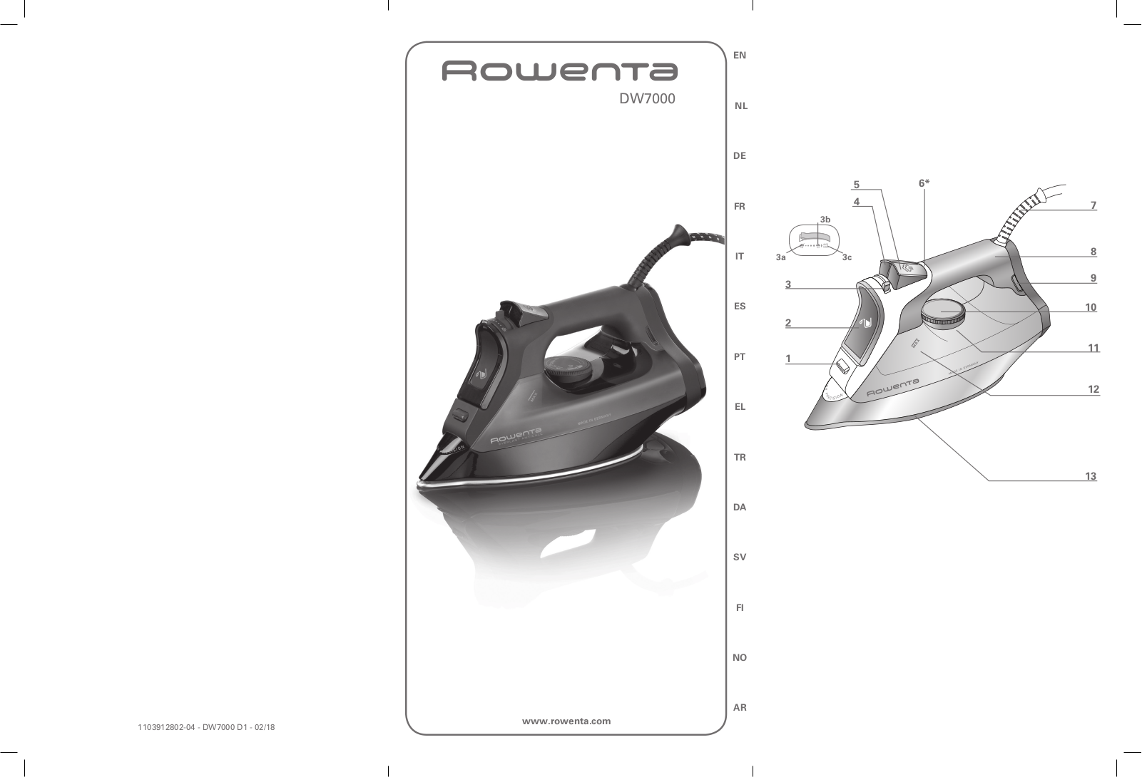 Rowenta DW7120 operation manual