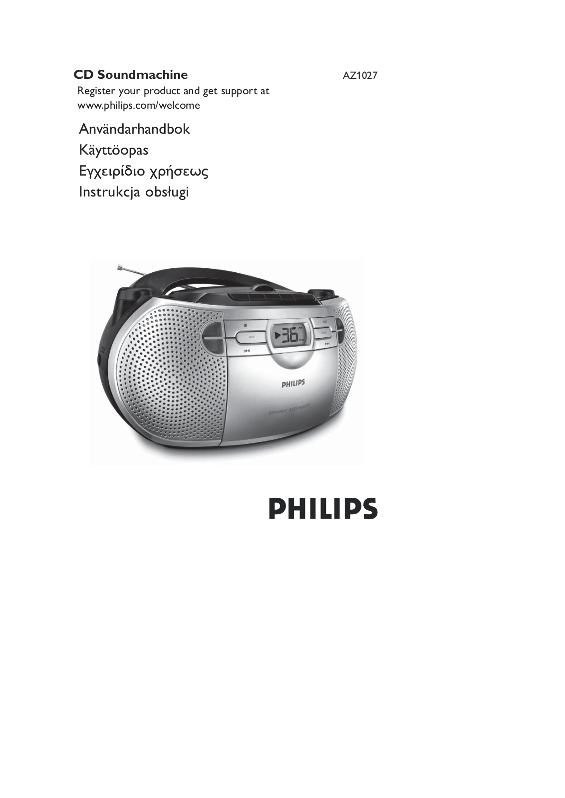 Philips AZ1027 User Manual