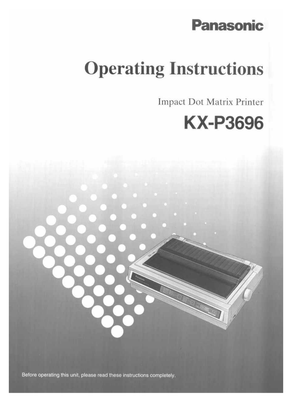 Panasonic KX-P3696 User Manual