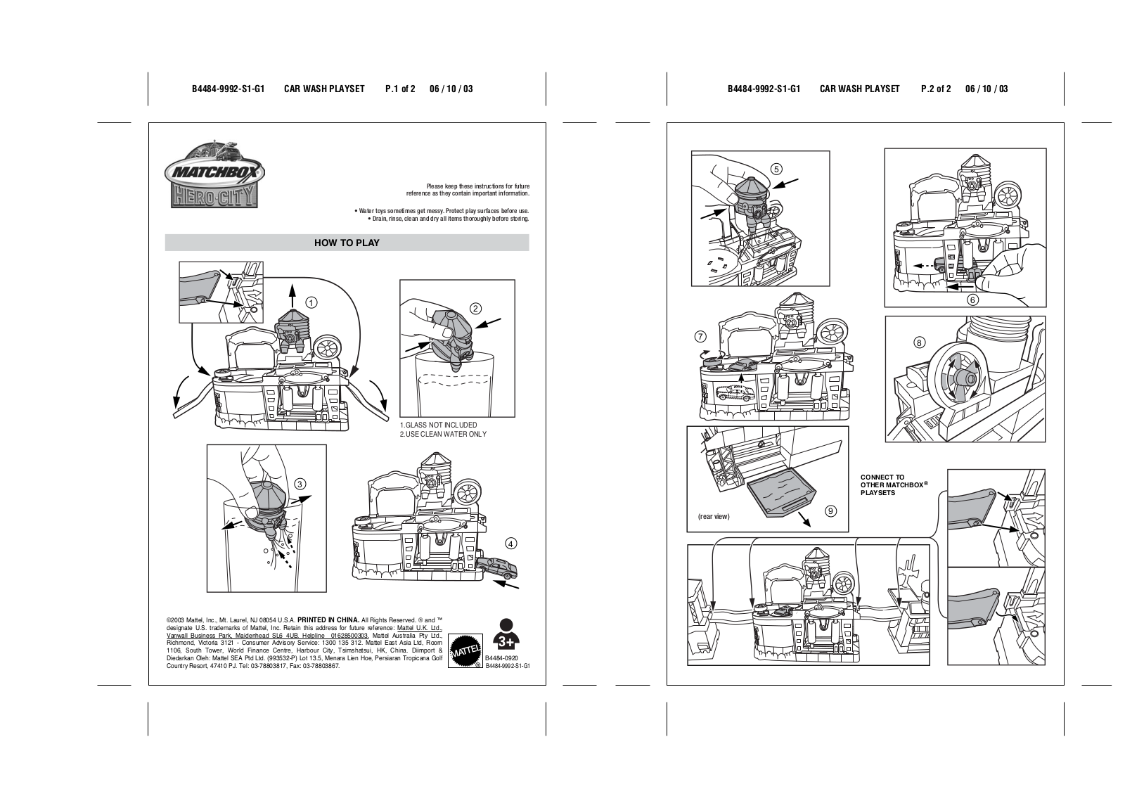 Fisher-Price B4484 Instruction Sheet