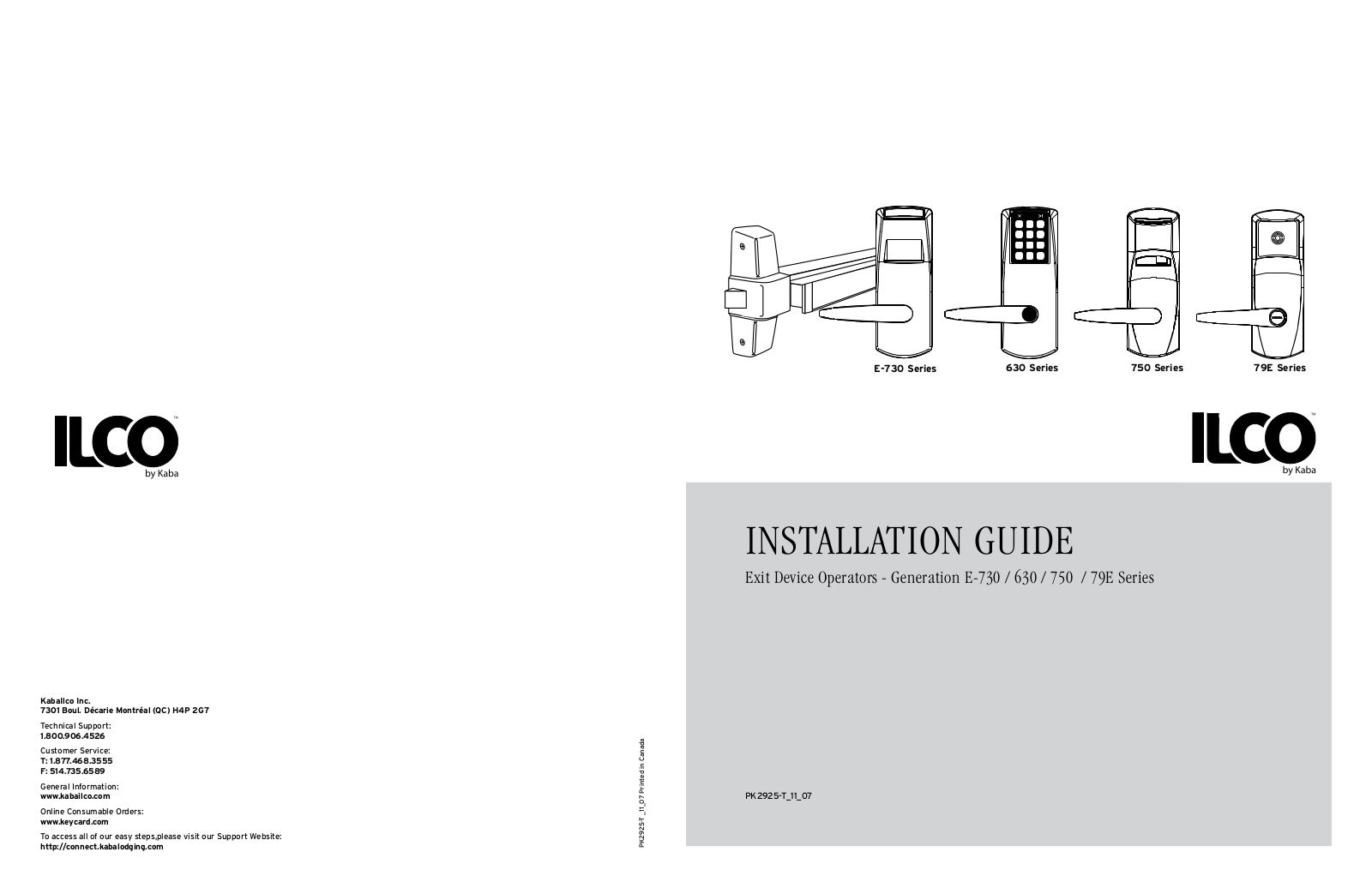 dormakaba Canada CSC790 User Manual