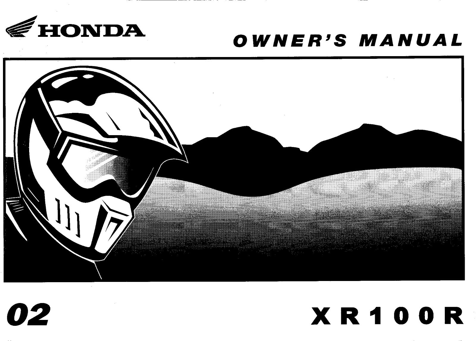 Honda XR100R 2002 Owner's Manual