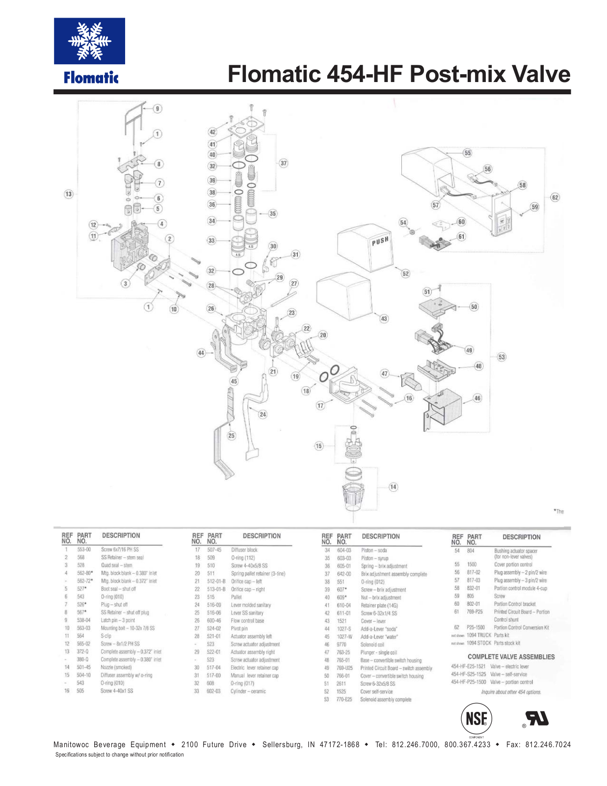 Multiplex 454-HF Parts Manual