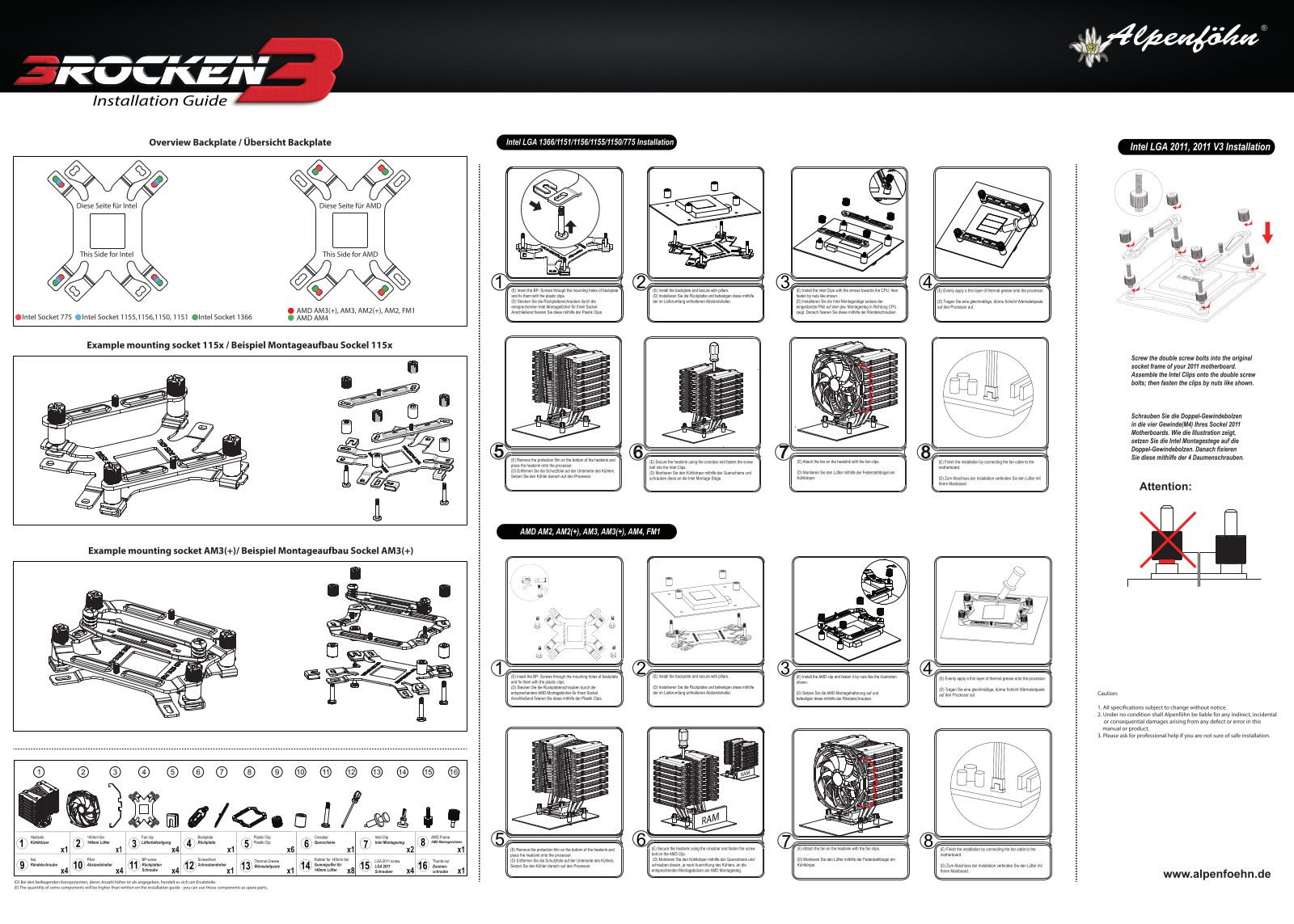 Alpenföhn Brocken 3 Service Manual