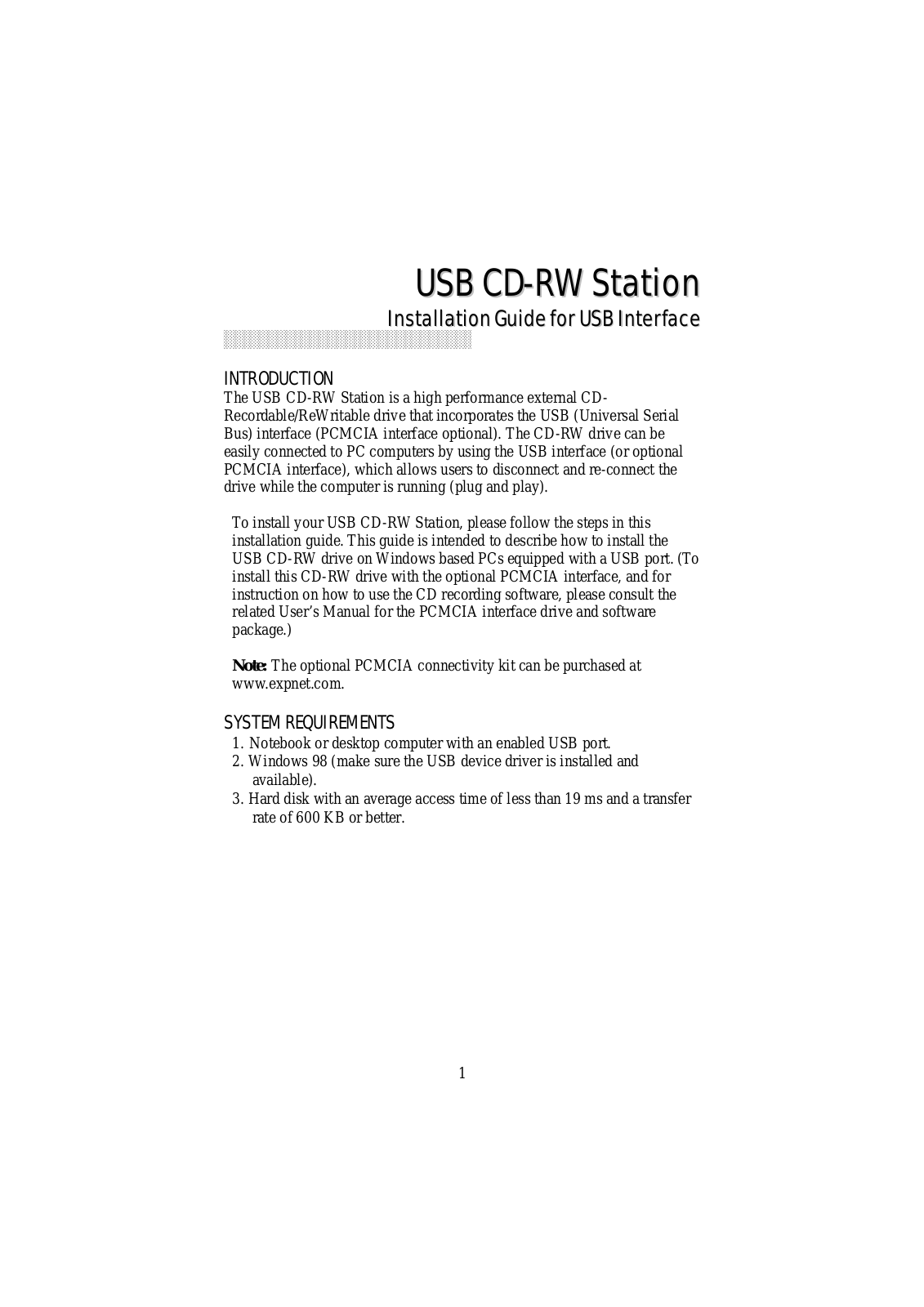 EXP Computer CRW-940 User Manual