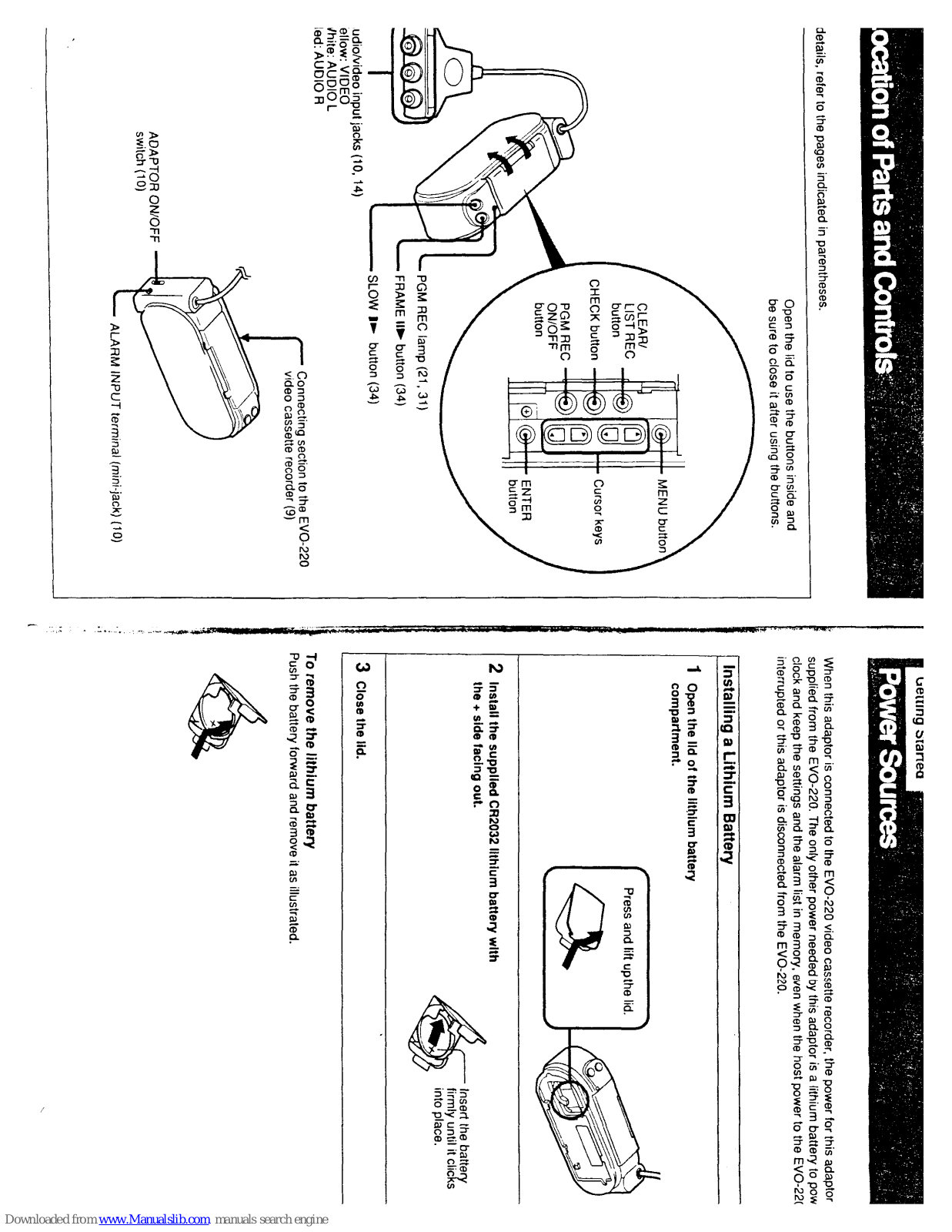 Sony PGV-220 Operation Manual