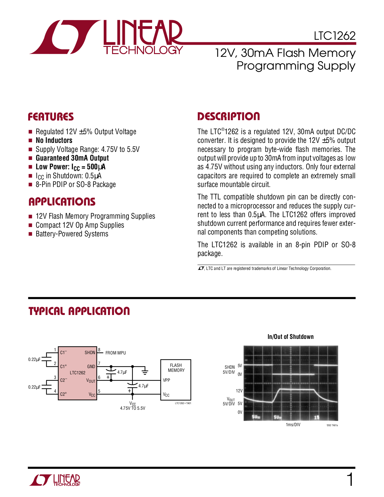 Linear Technology LTC1262 Datasheet