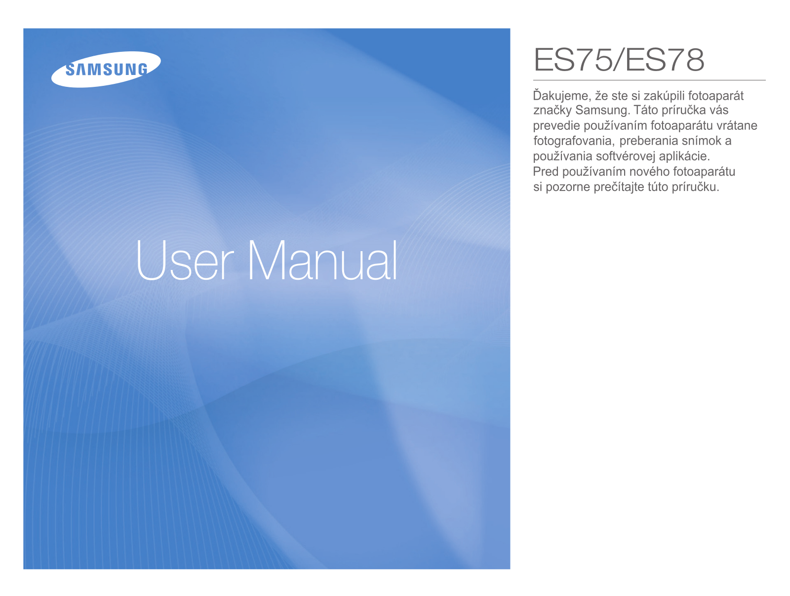 Samsung ES74, ES75, ES78 User Manual