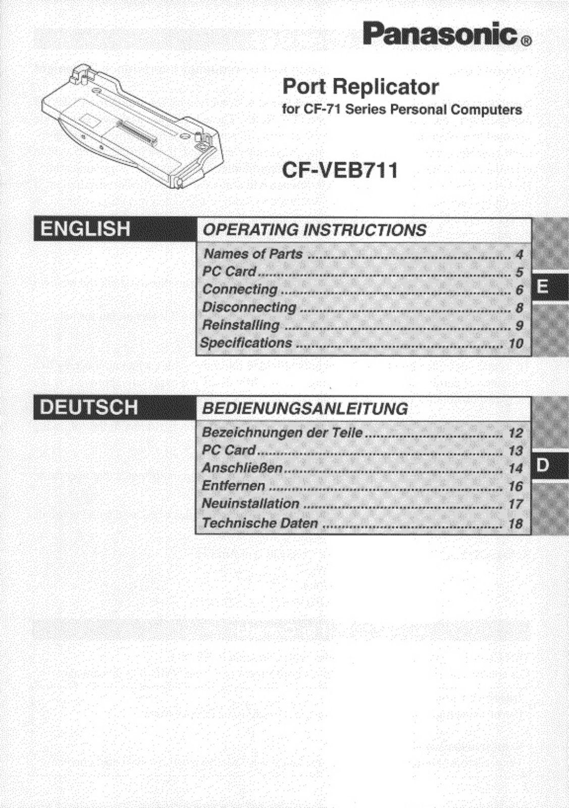 Panasonic CF-VEB711 User Manual