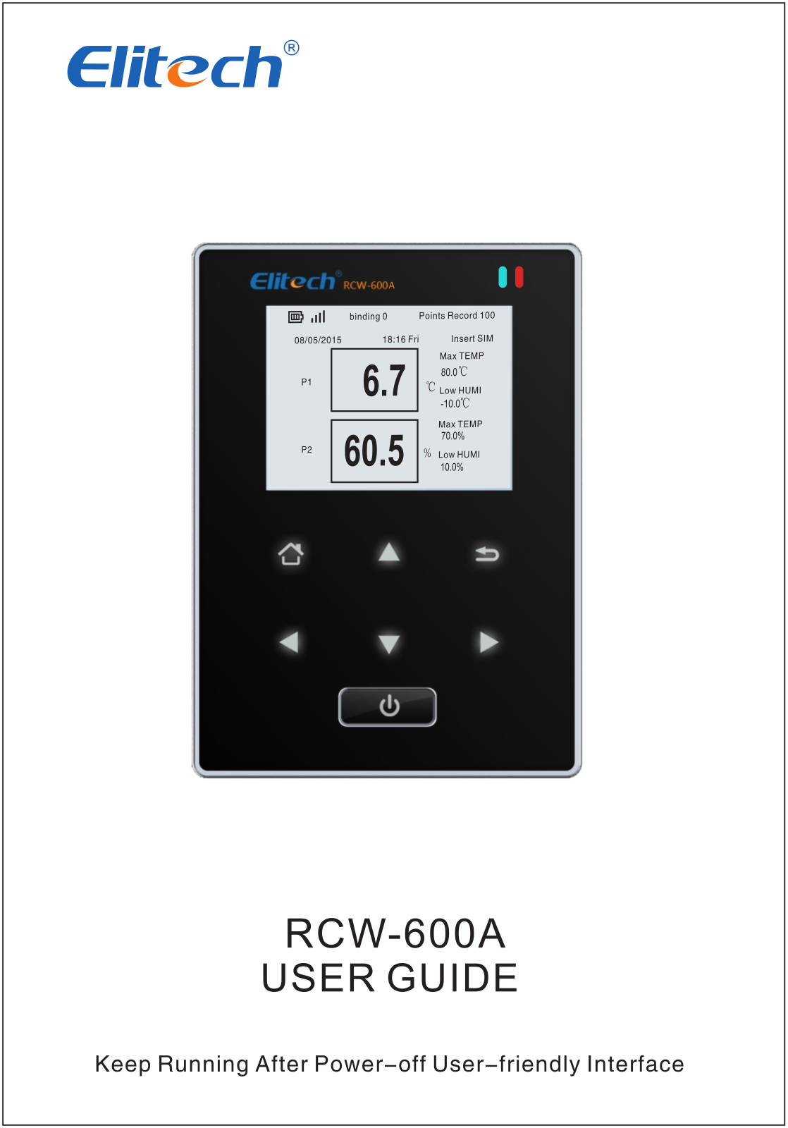 Elitech RCW-600A User Manual