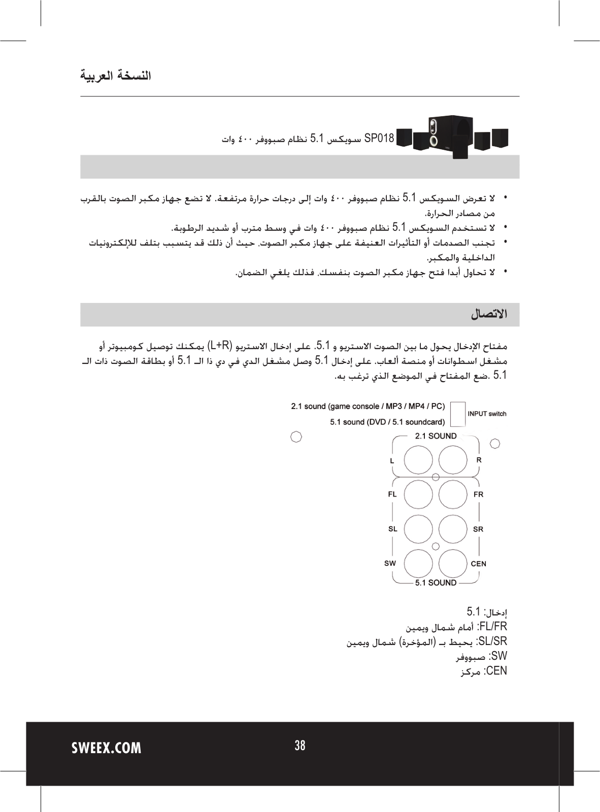 Sweex SP018 QUICK START GUIDE