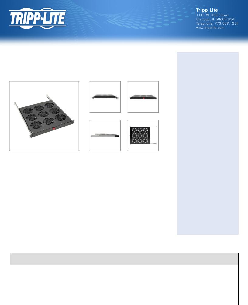 Tripp Lite SRFANTRAY9 User Manual