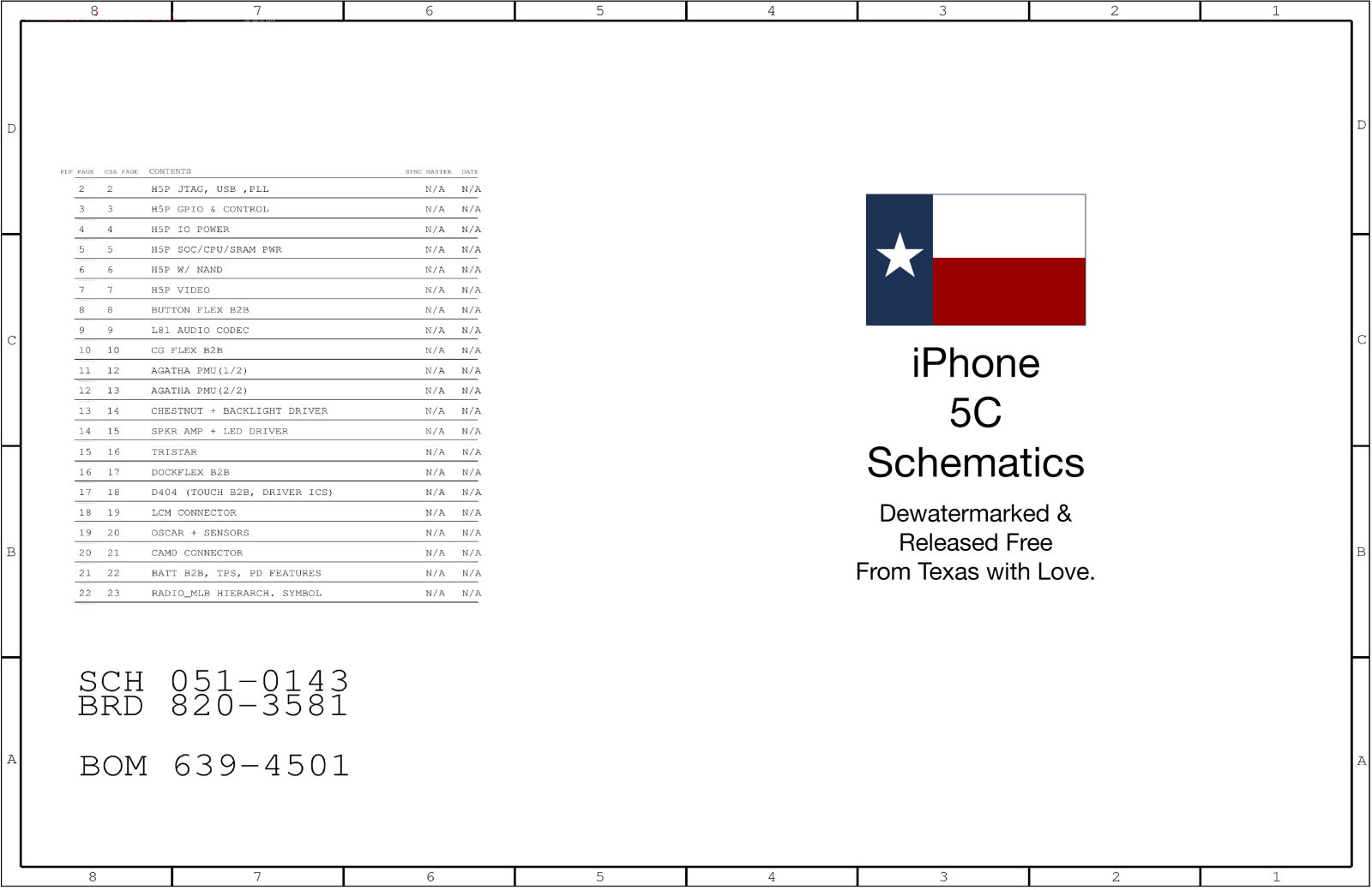 Apple iPhone 5C Schematics