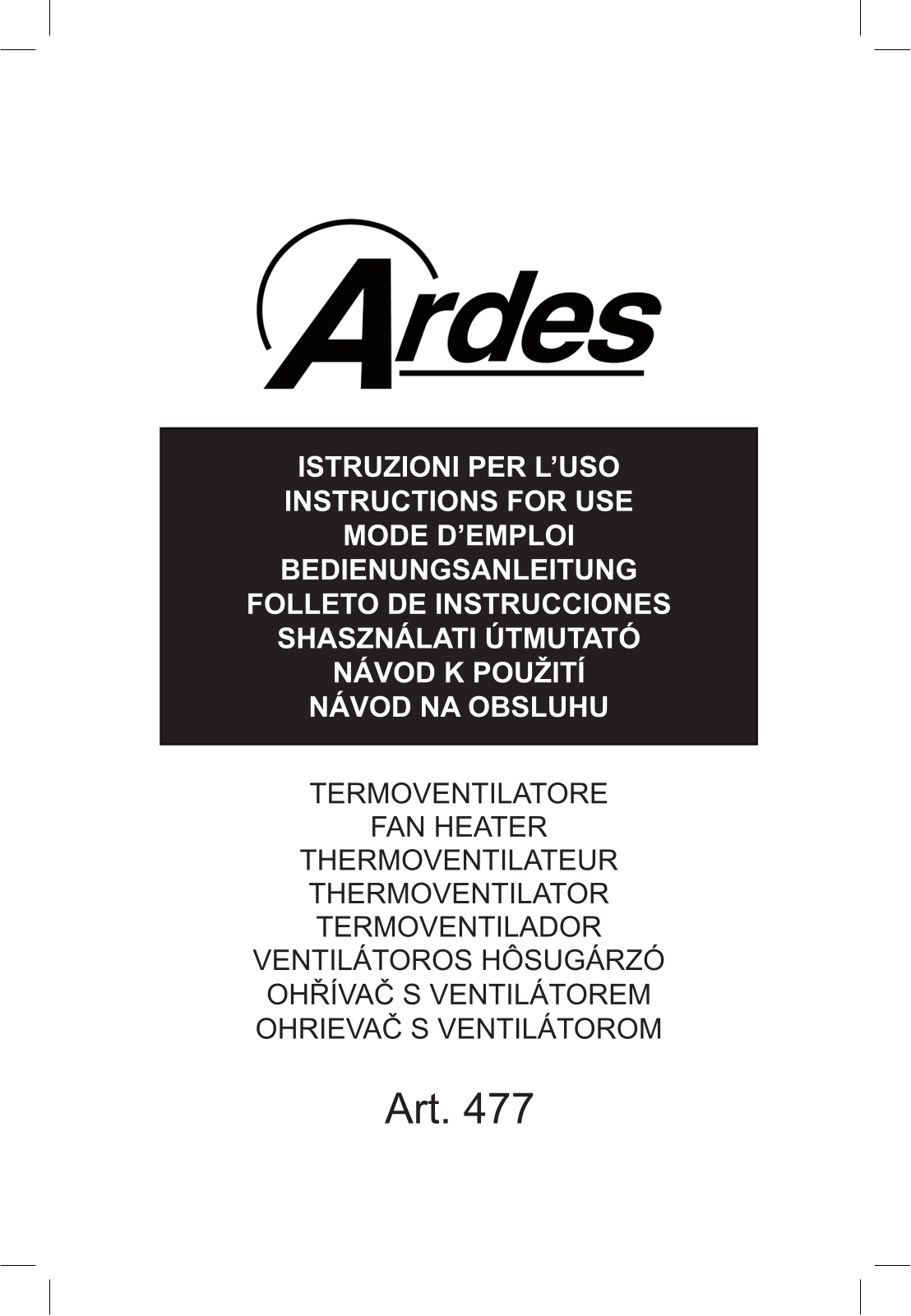 Ardes 477 User Manual - ManualMachine.com