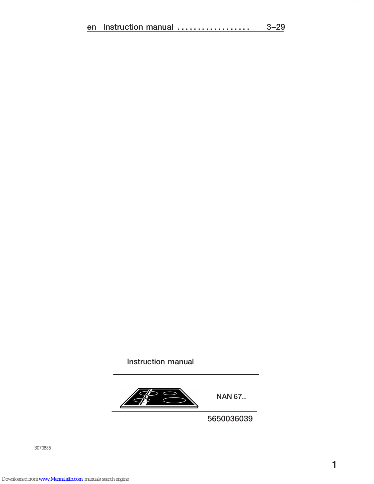 Siemens NAN 67 Series Instruction Manual