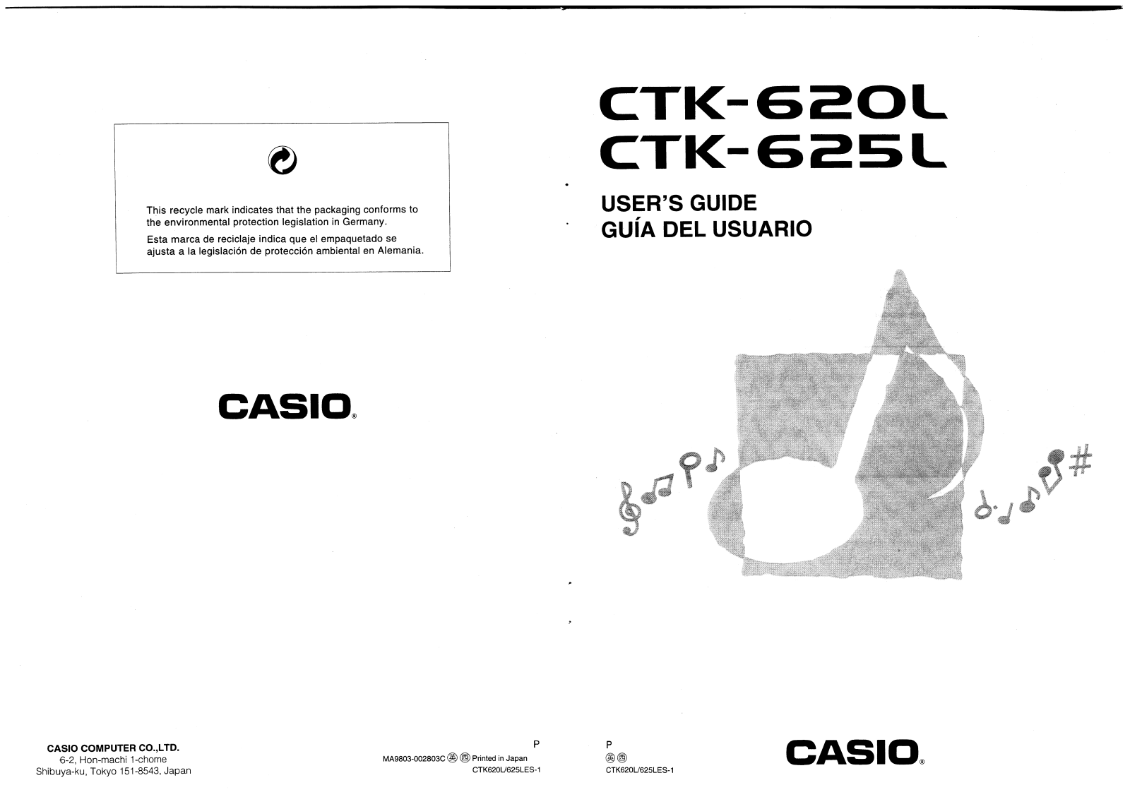 Casio CTK-625L, CTK-6250L User Manual