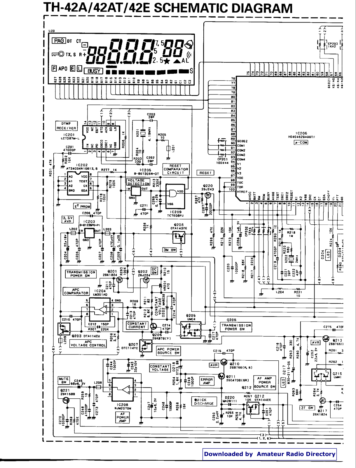 Kenwood TH-42E, TH-42AT, TH-42A Cirquit Diagram