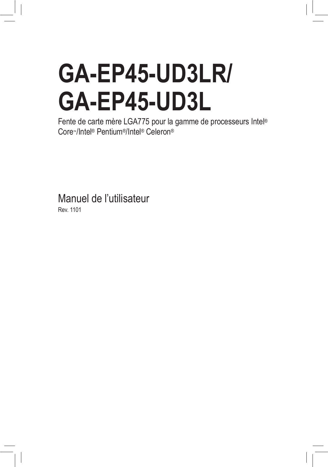 GIGABYTE GA-EP45-UD3L, GA-EP45-UD3LR User Manual