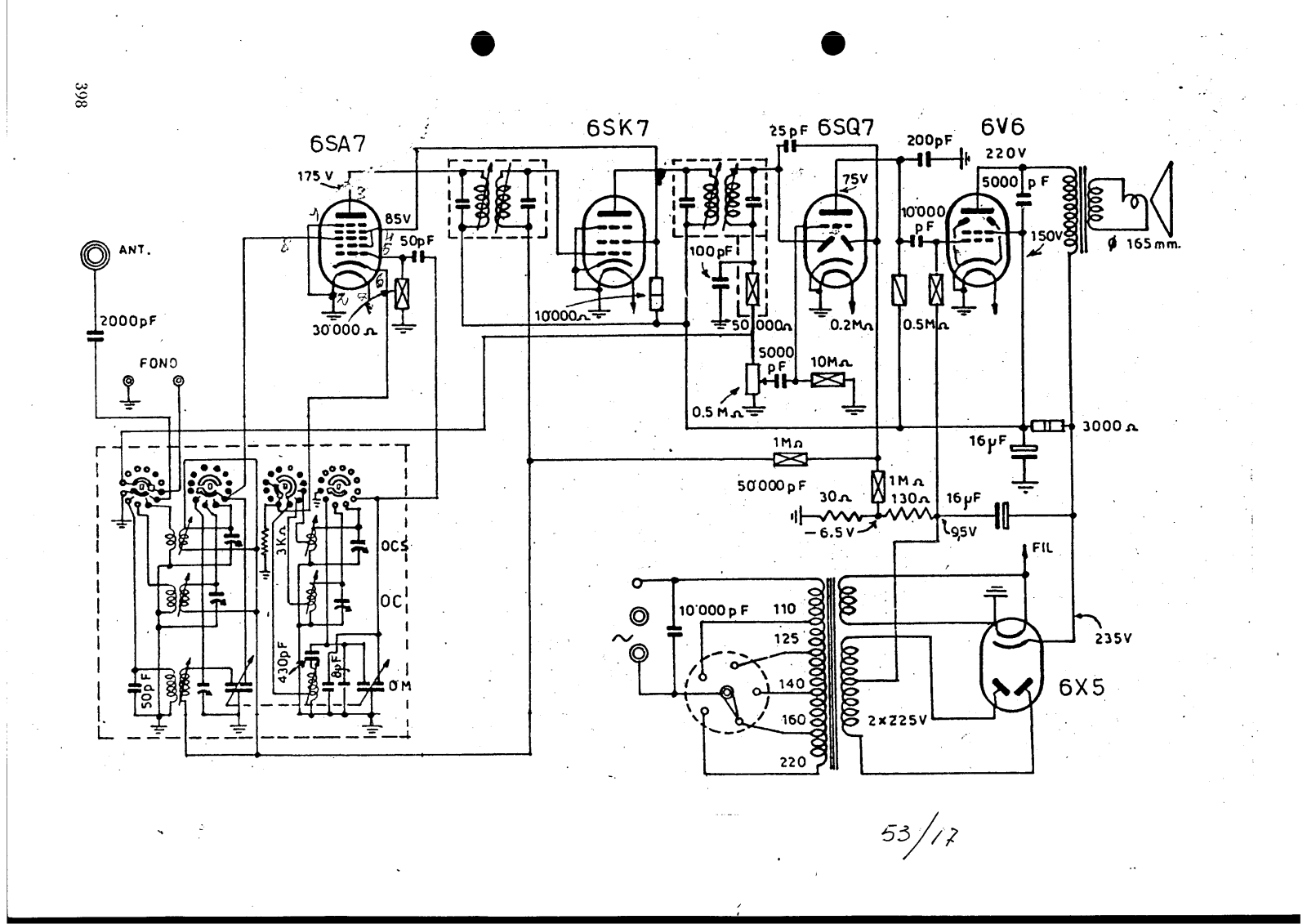 Unda Radio 53 17 schematic