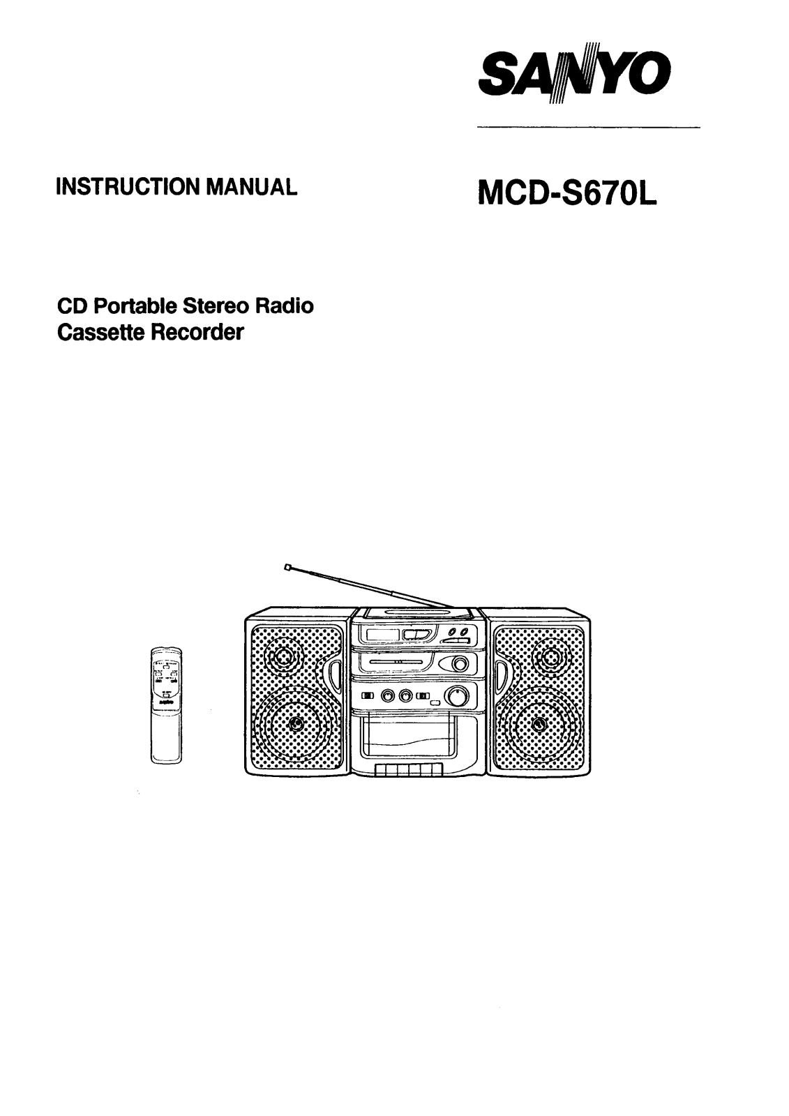 Sanyo MCD-S670L Instruction Manual