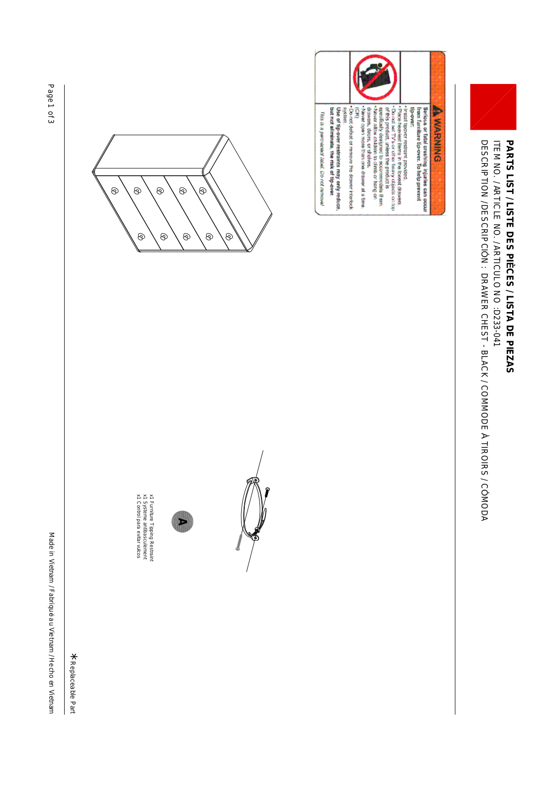 HomeFare D233041 Assembly Guide