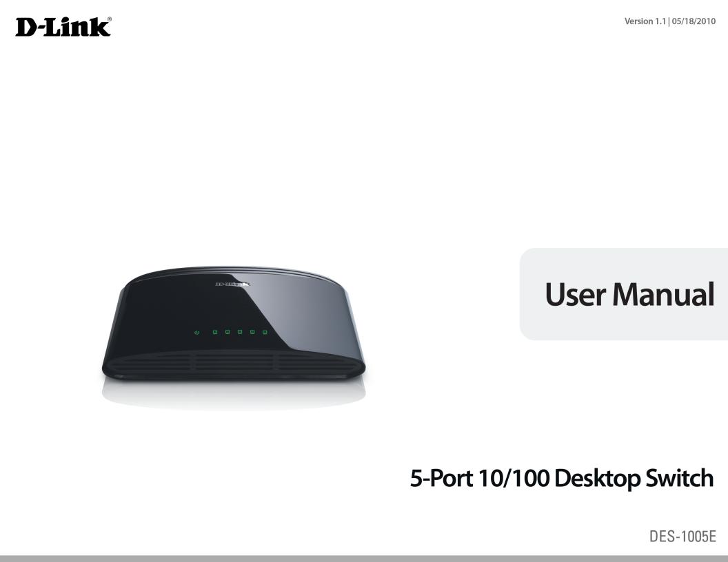 D-Link DES-1005E User Manual
