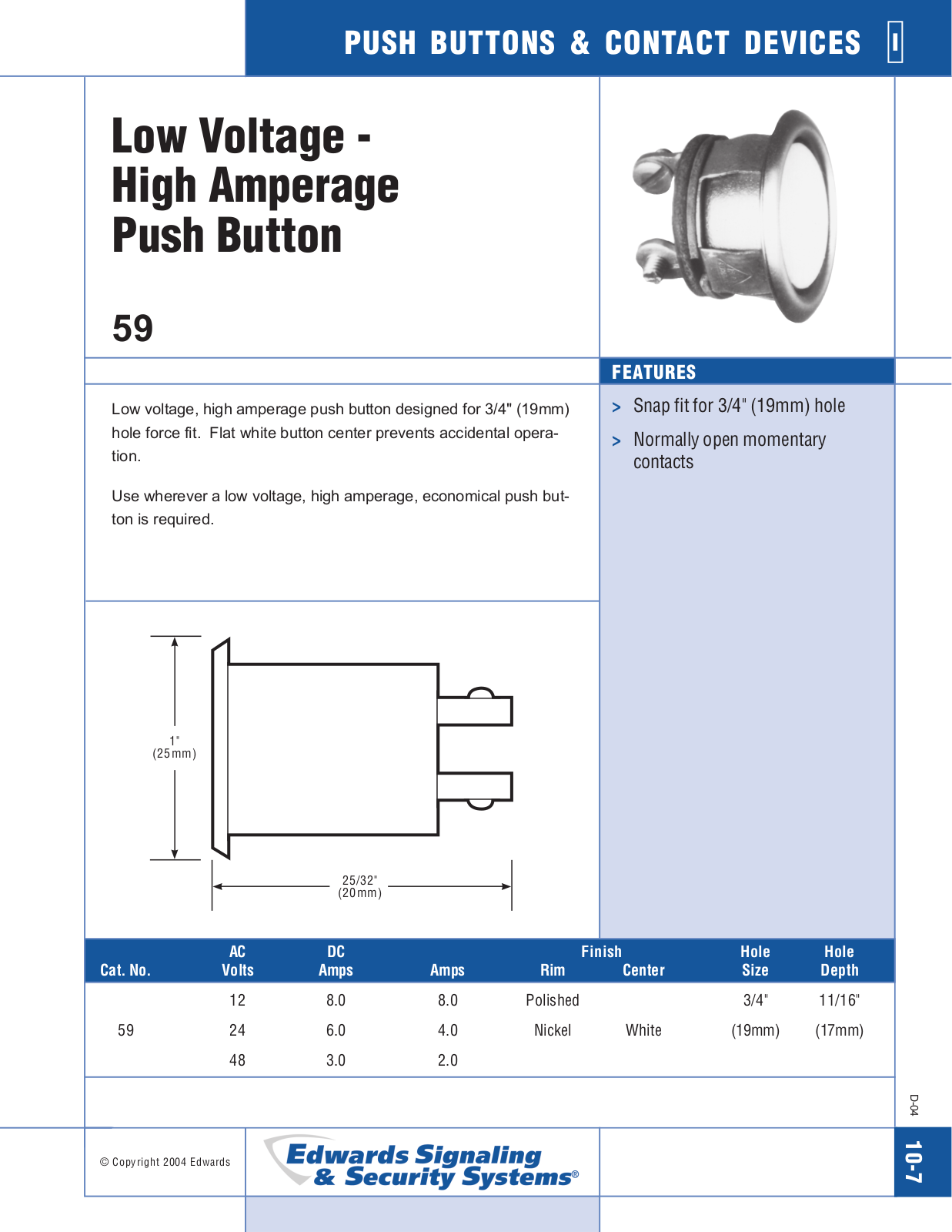 Edwards Signaling 59 Catalog Page