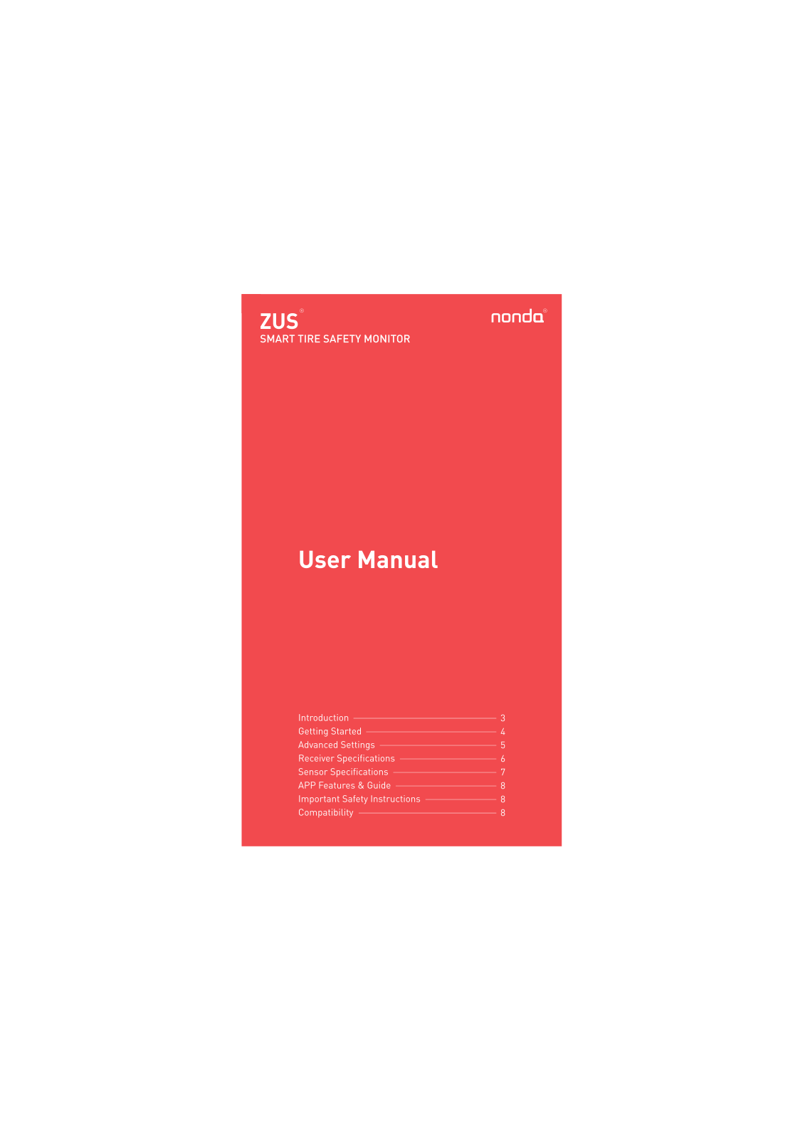 No NDA ZUTMBKRAV, ZUTMBKRAVS User Manual