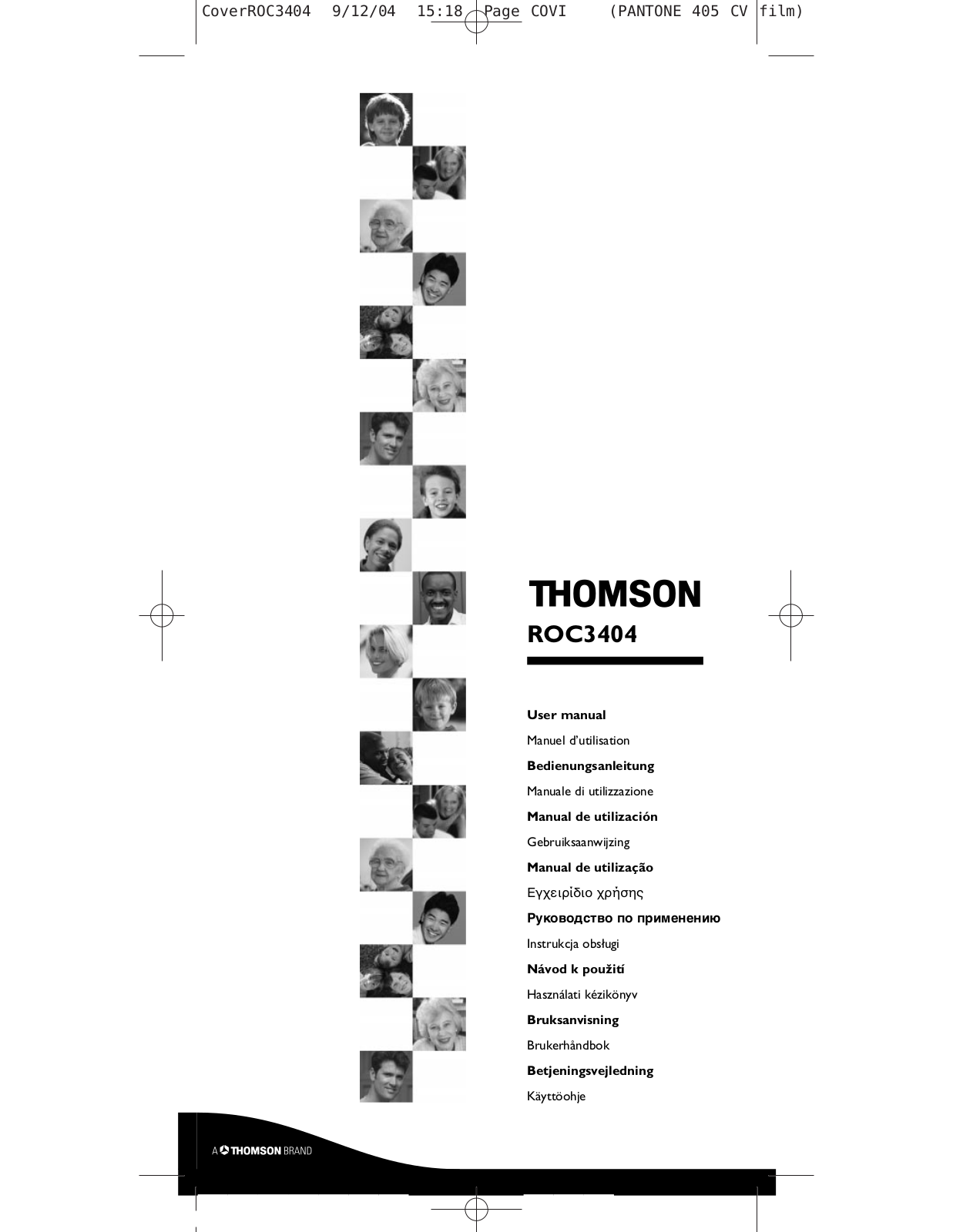 THOMSON ROC 3404 - CODE LIST User Manual