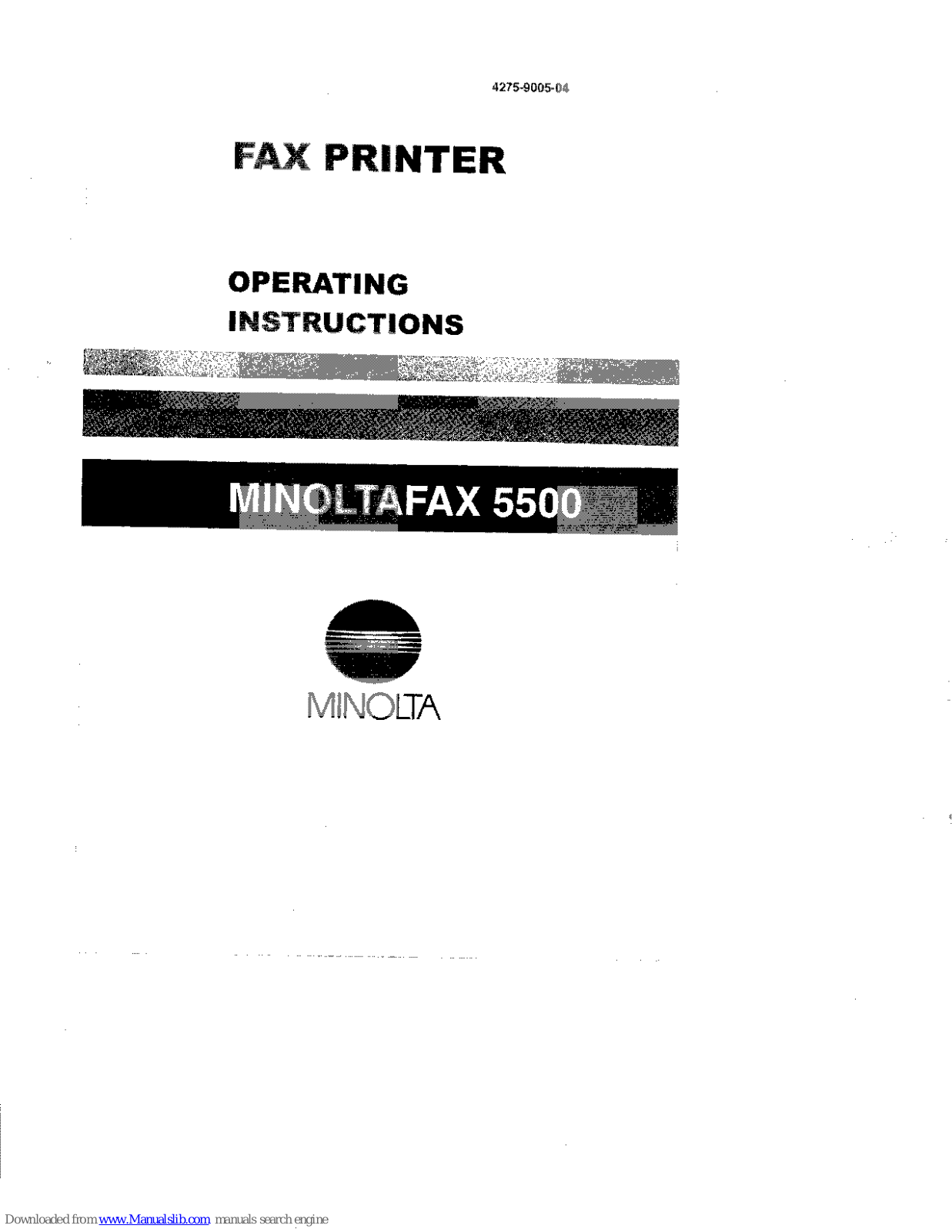 Minolta 5500 Operating Instructions Manual