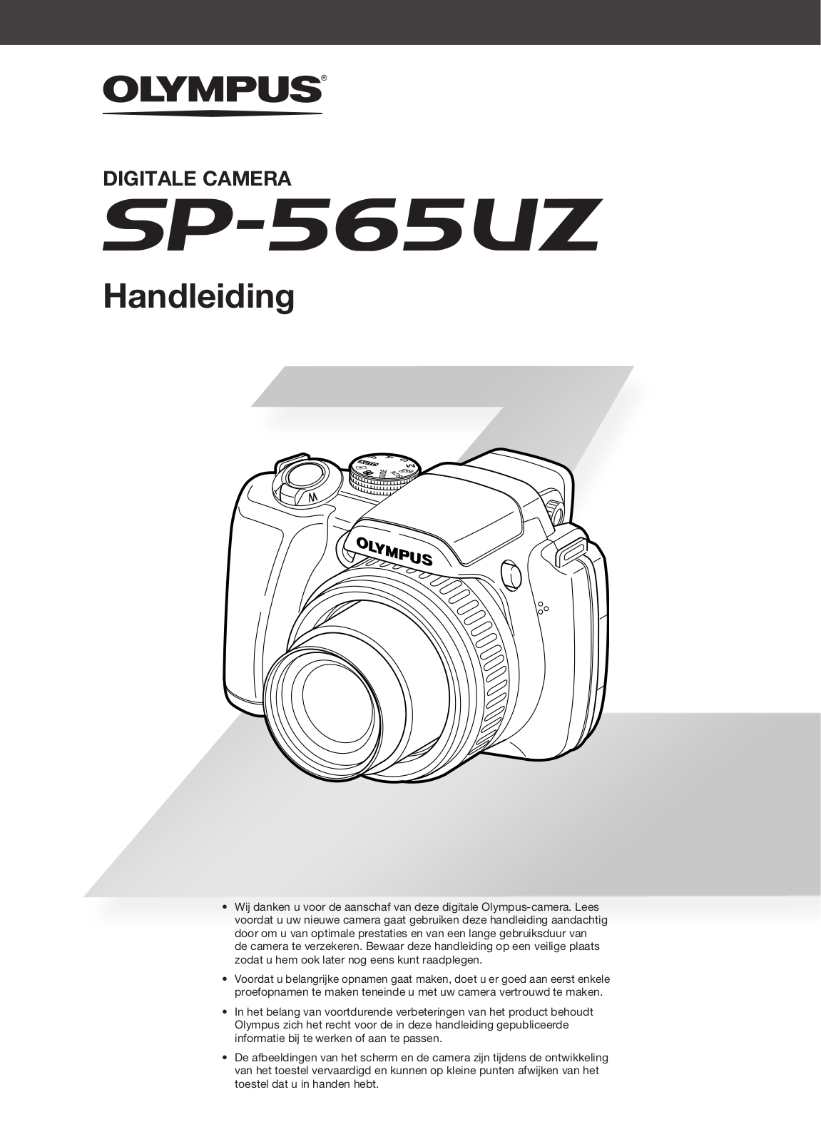 OLYMPUS SP-565 UZ User Manual