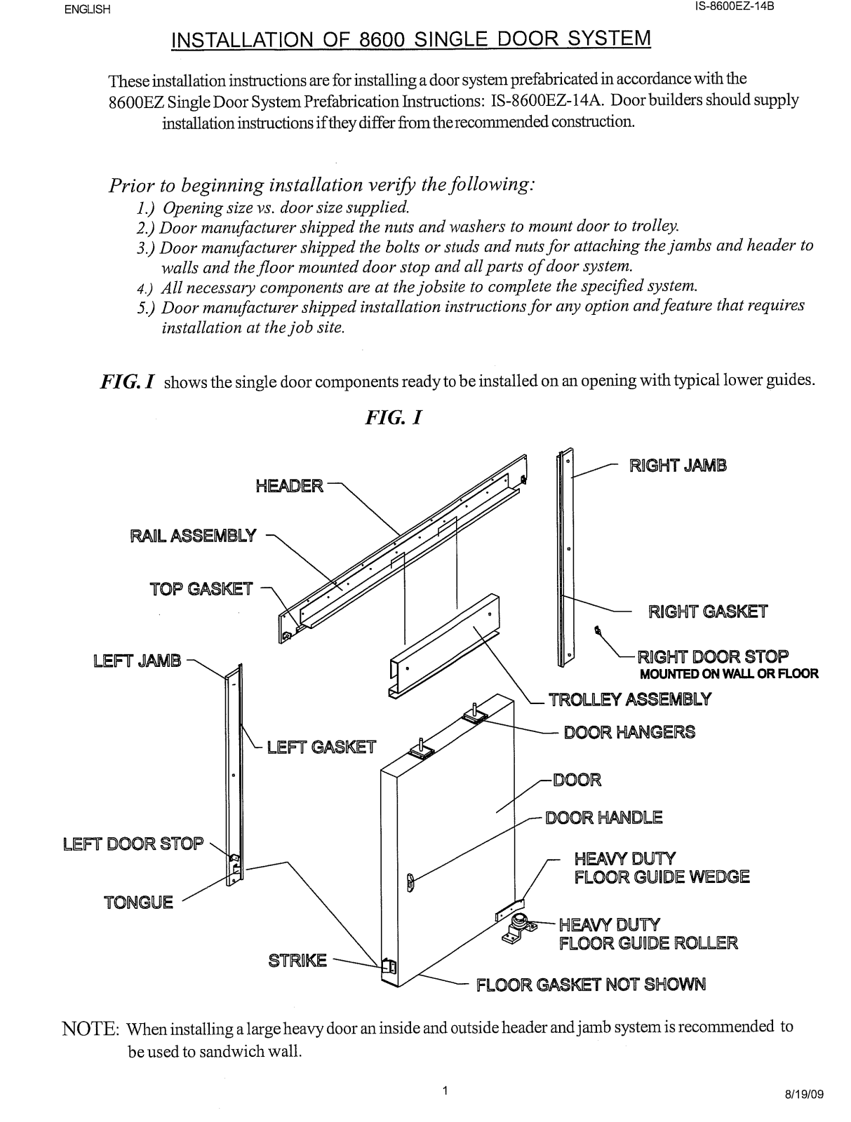 Kason 8600 Installation  Manual