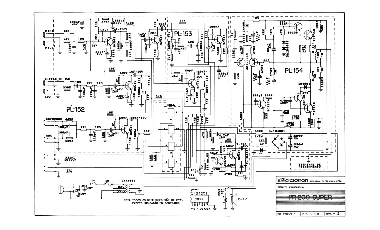 CICLOTRON PR 200 super Service Manual