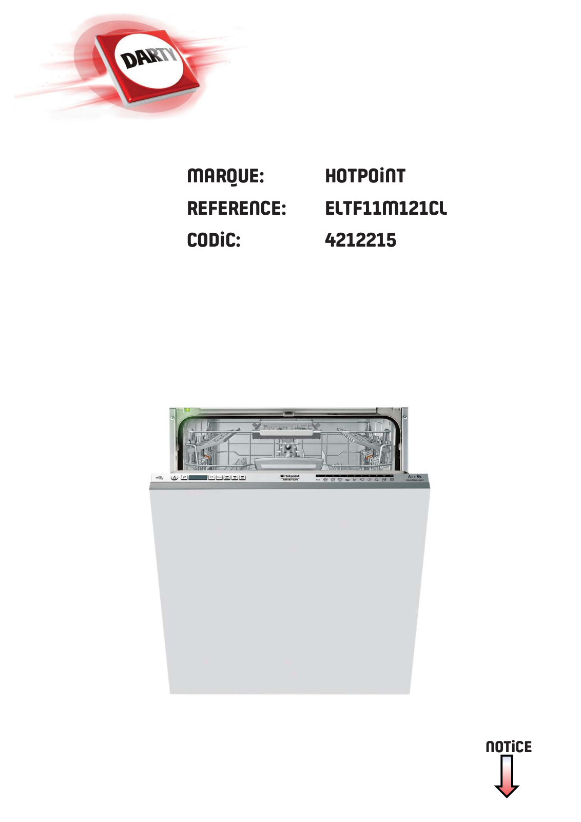 Hotpoint ELTF11M121CL User Manual