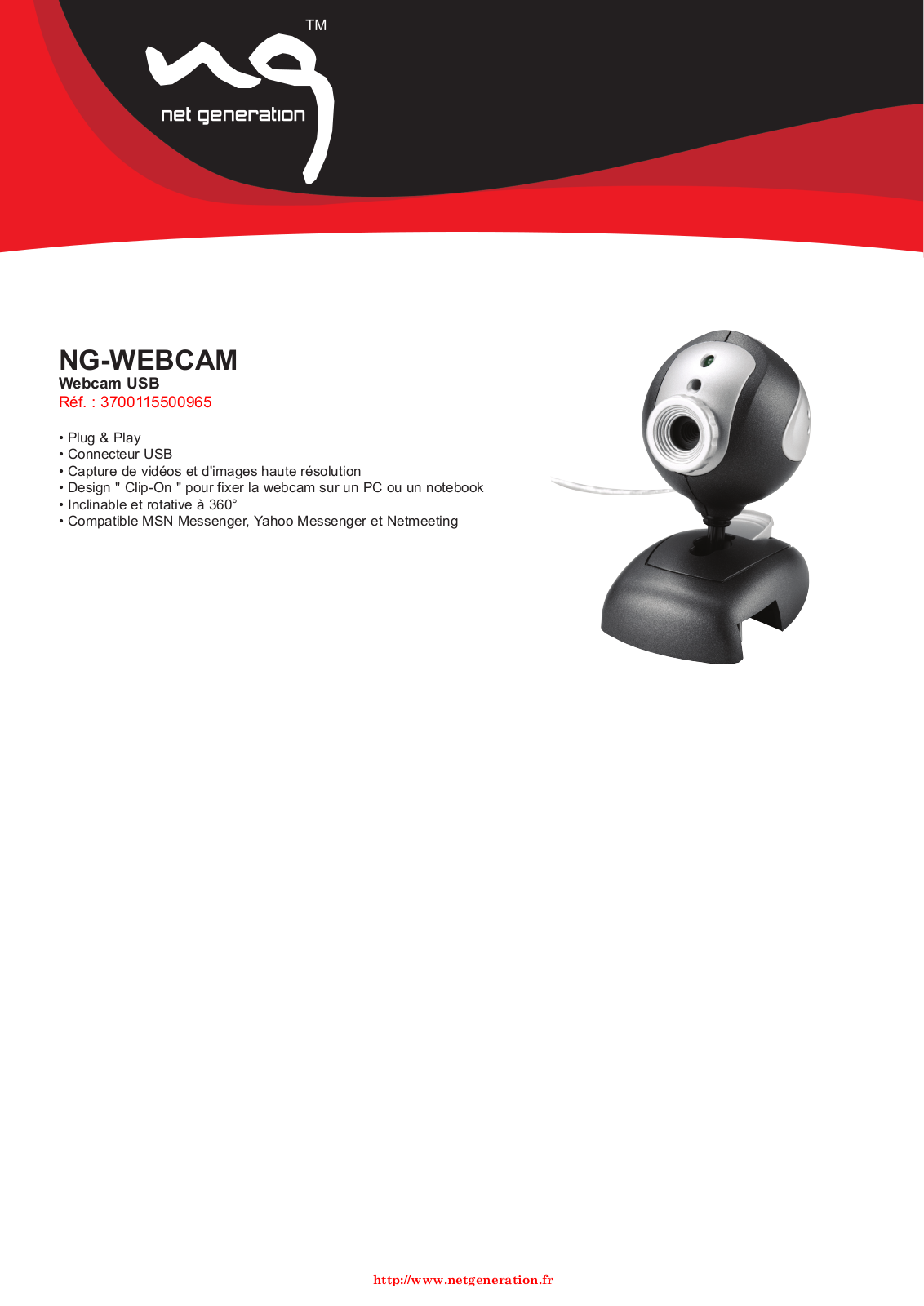 NET GENERATION NG-WEBCAM User Manual